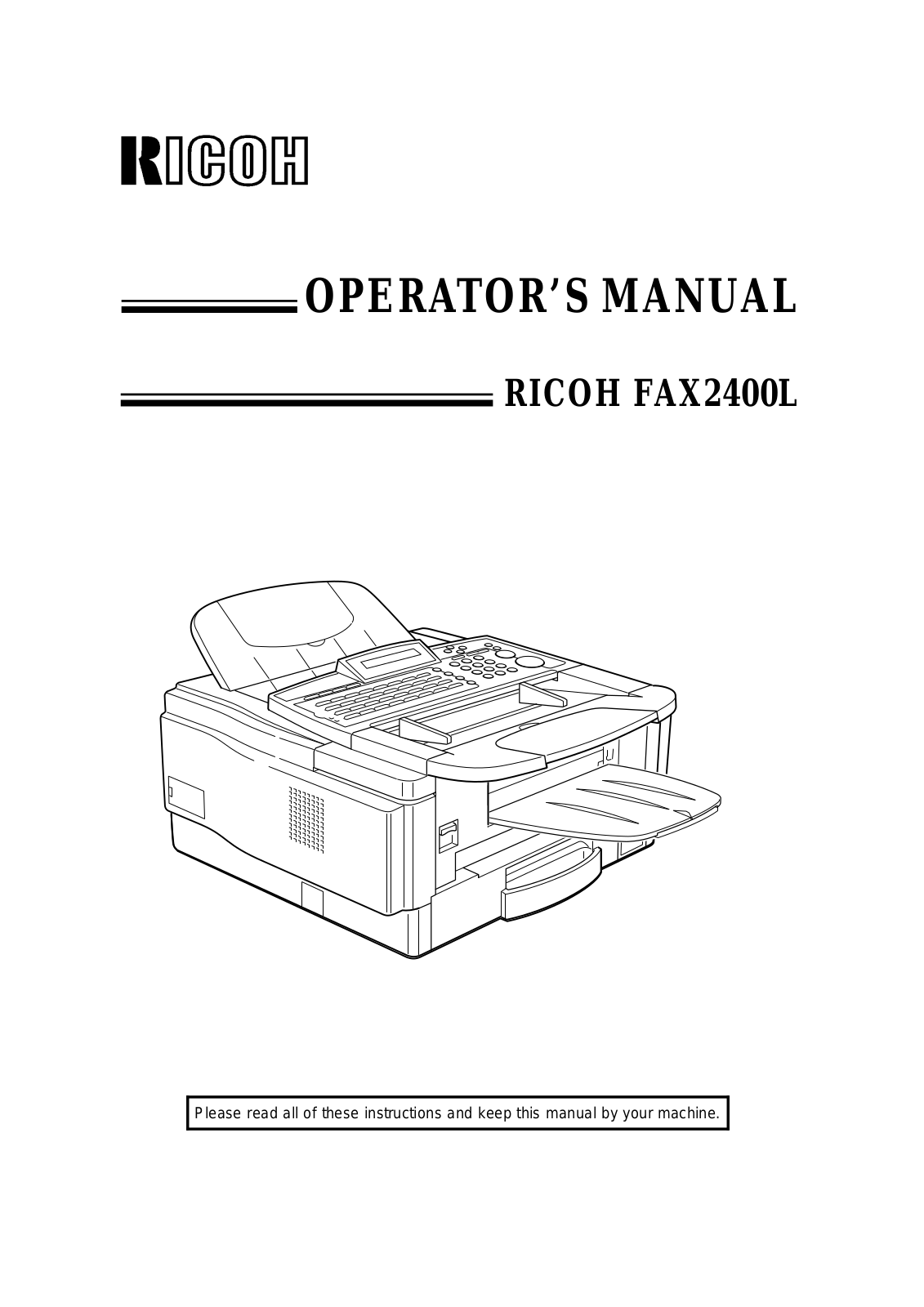 Ricoh 2400L User Manual