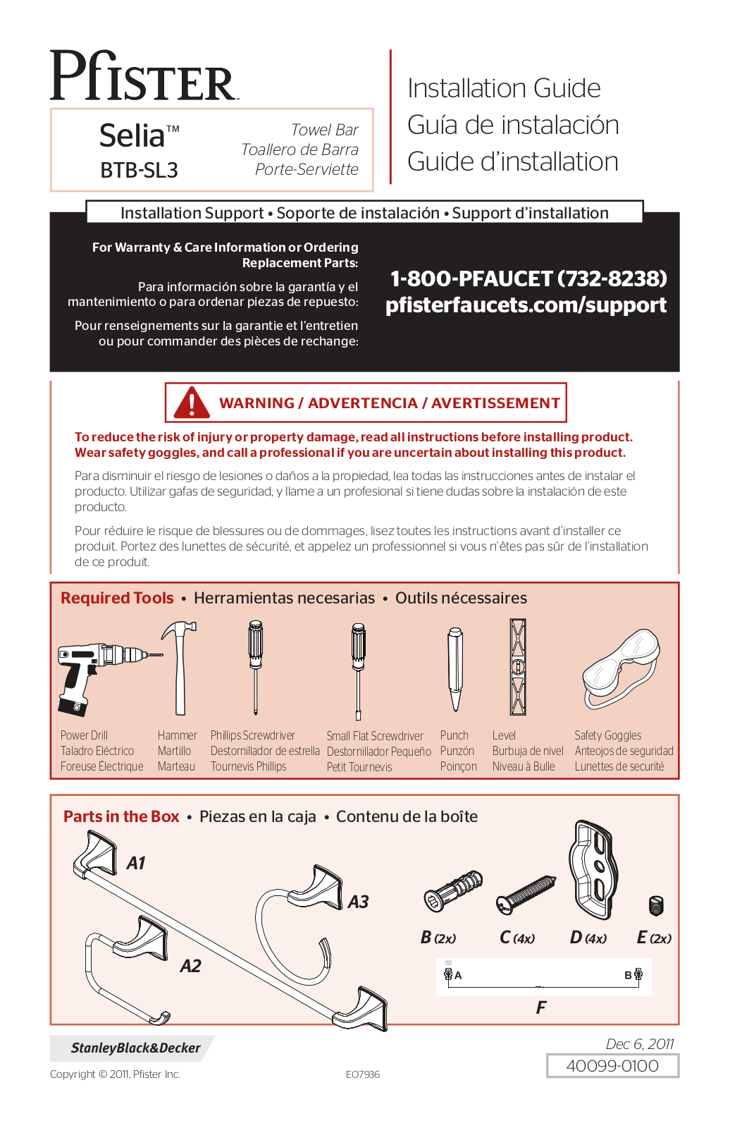 Pfister BTB-SL2K User Manual