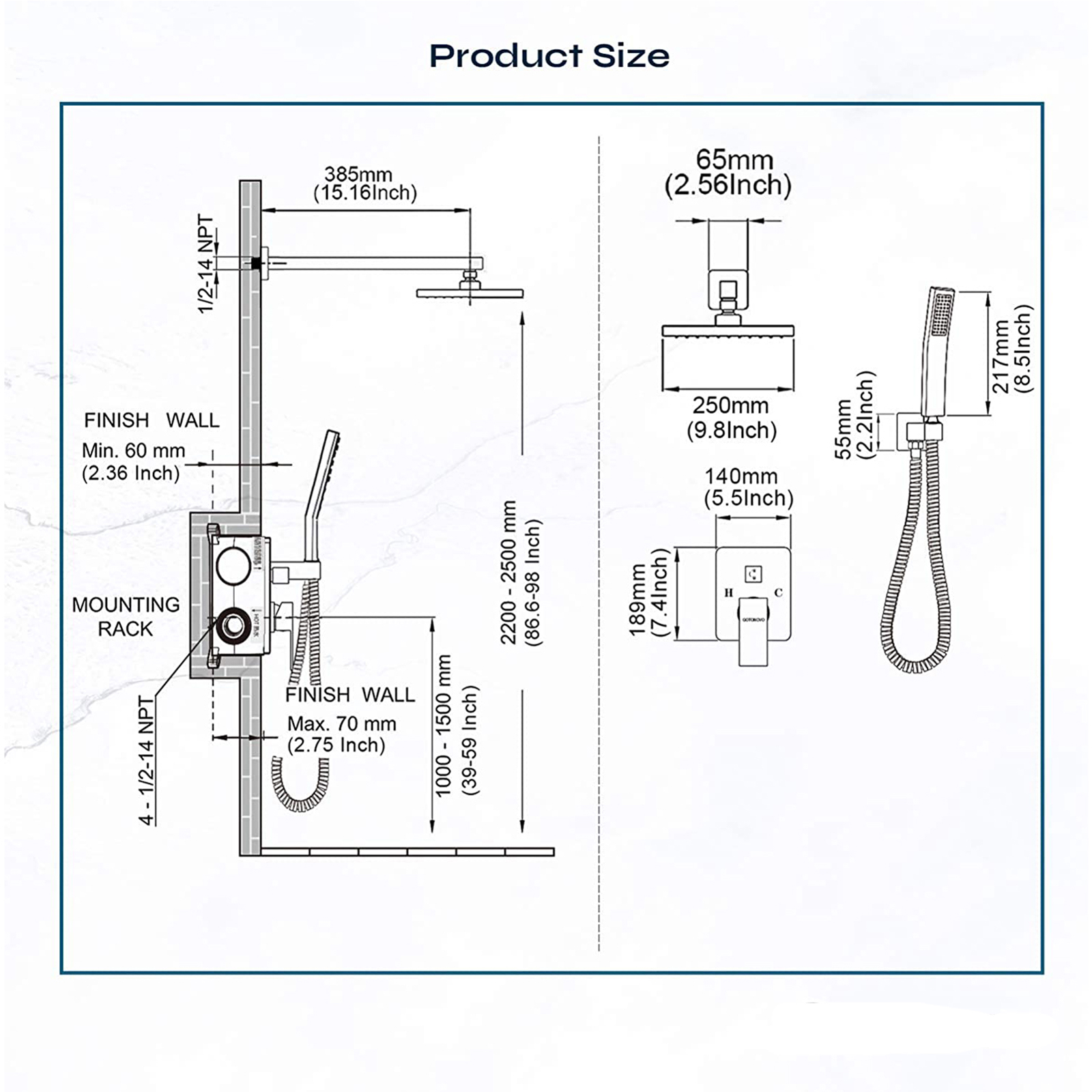 FLG FGAA1079 Dimensions - ManualMachine.com