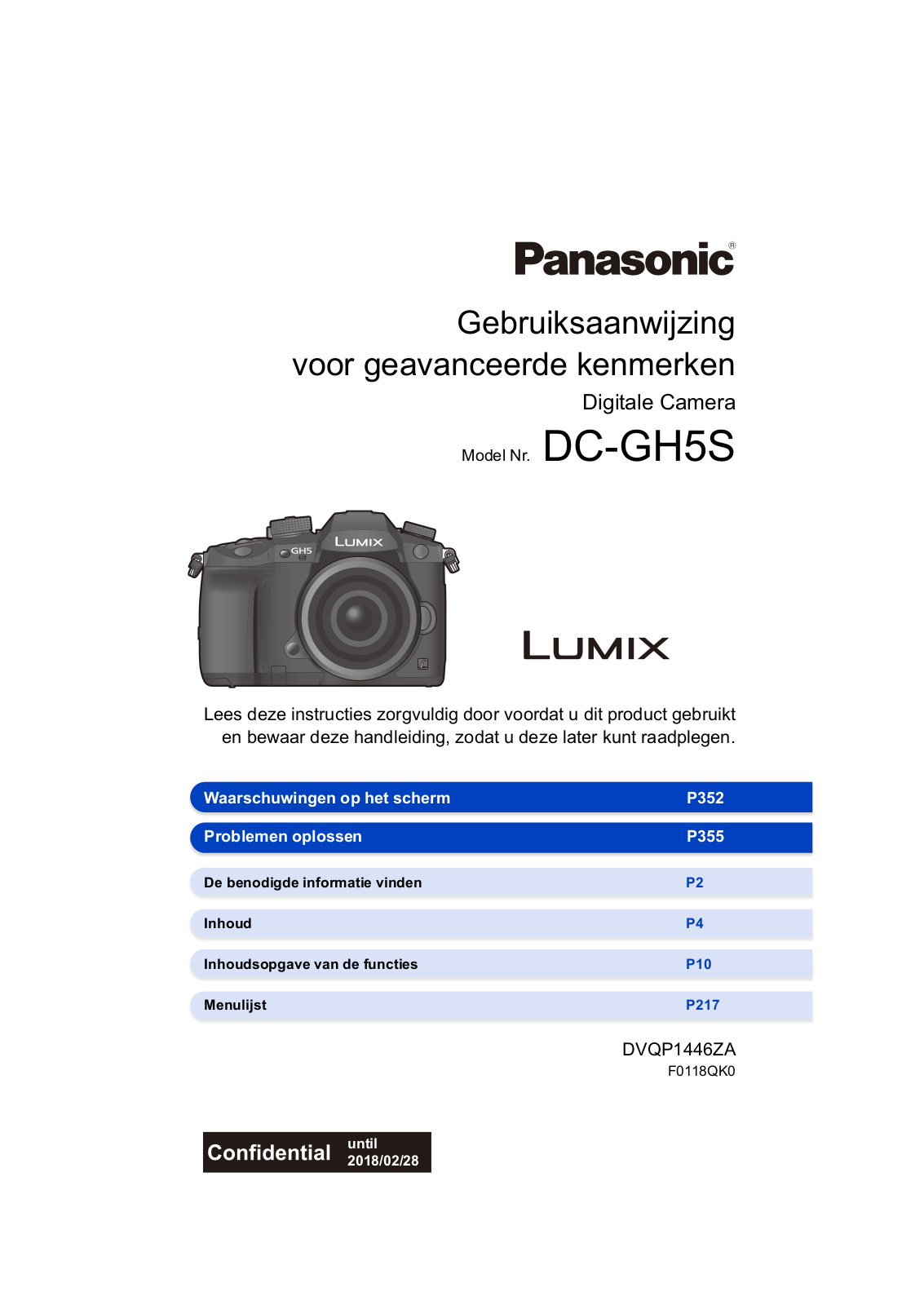 Panasonic Lumix DC-GH5S User manual