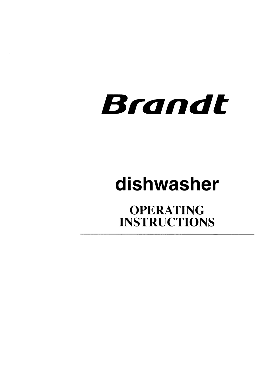 BRANDT DWF681WU User Manual