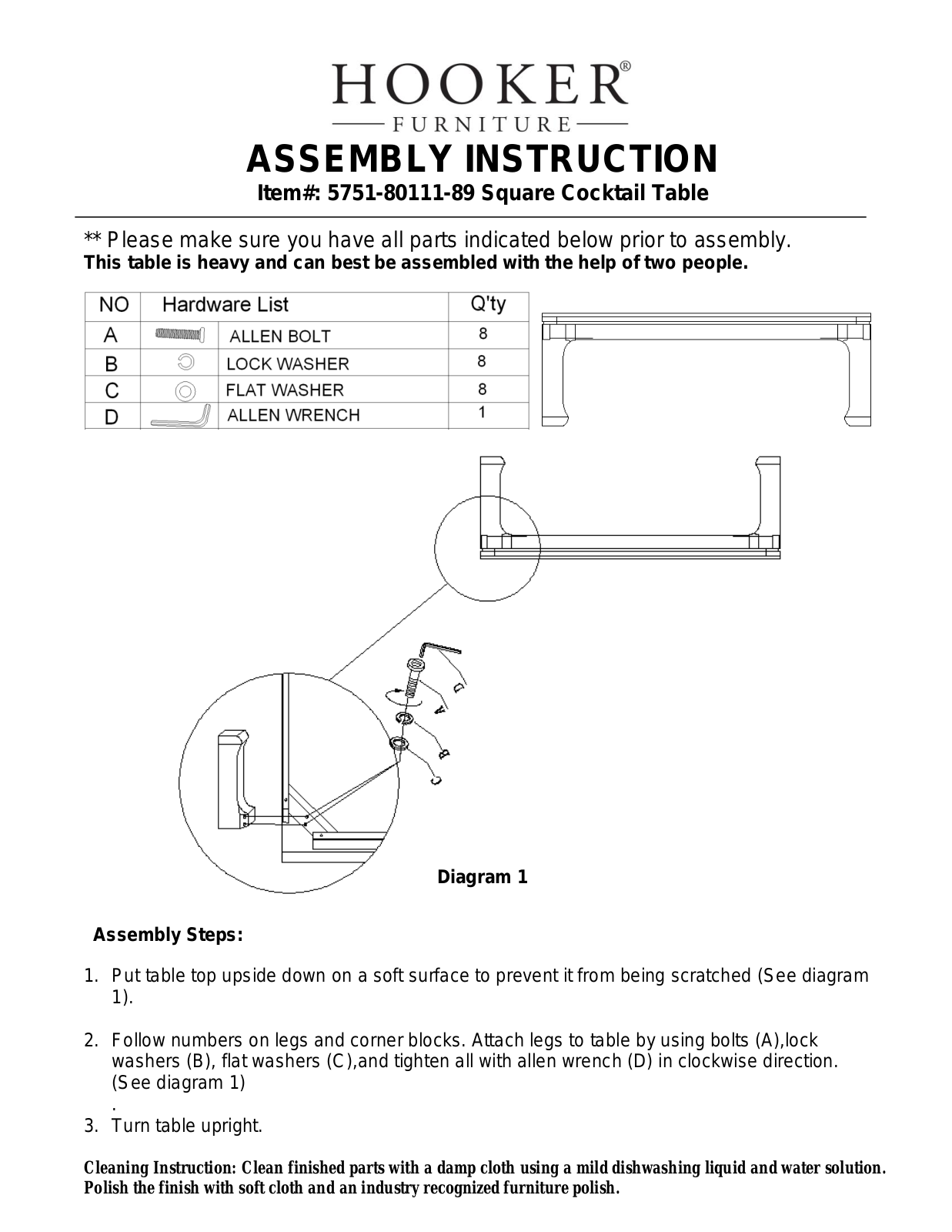 Hooker 5751-80111-89 Assembly Instructions - ManualMachine.com