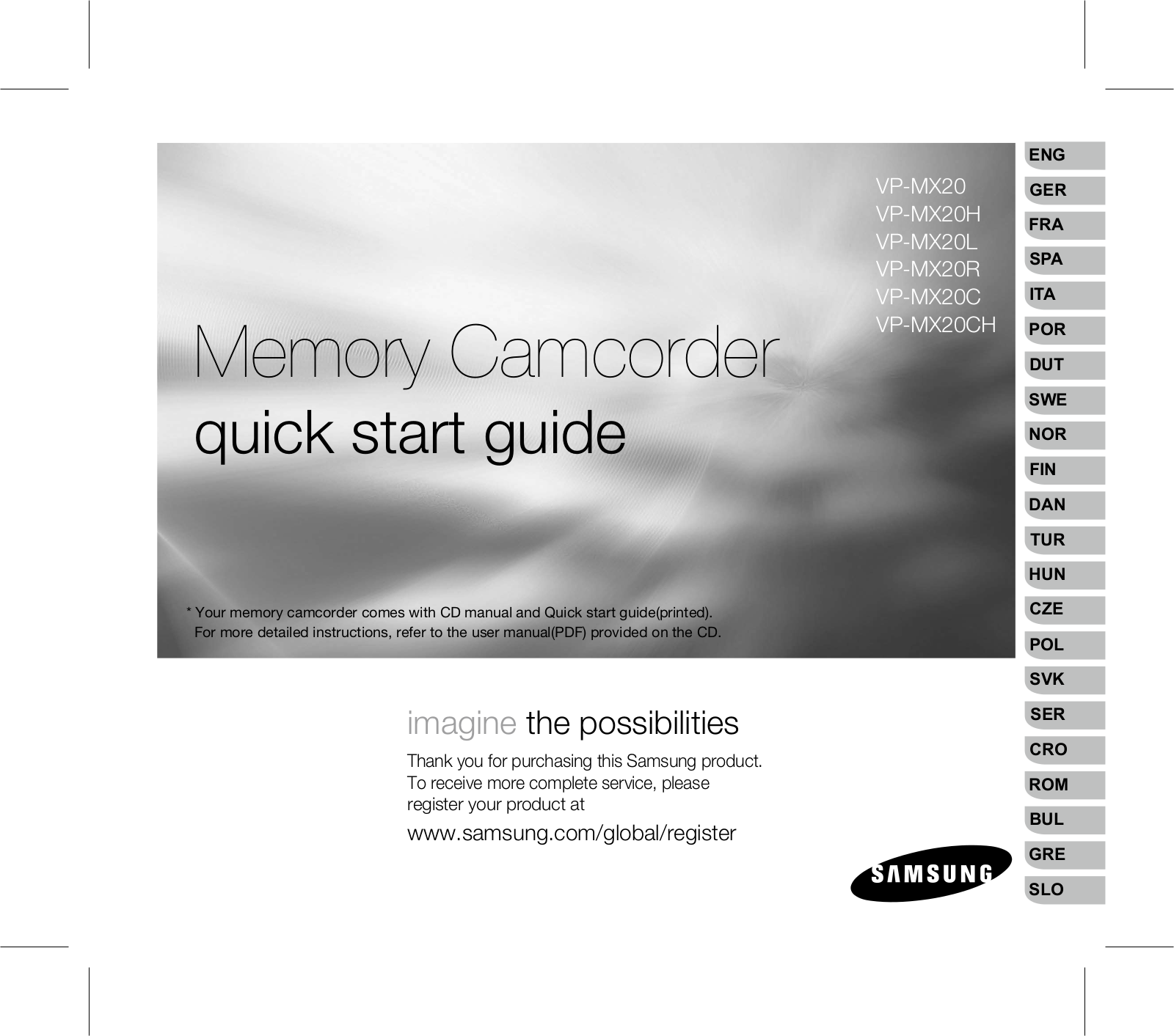 Samsung VP-HMX20C User Manual