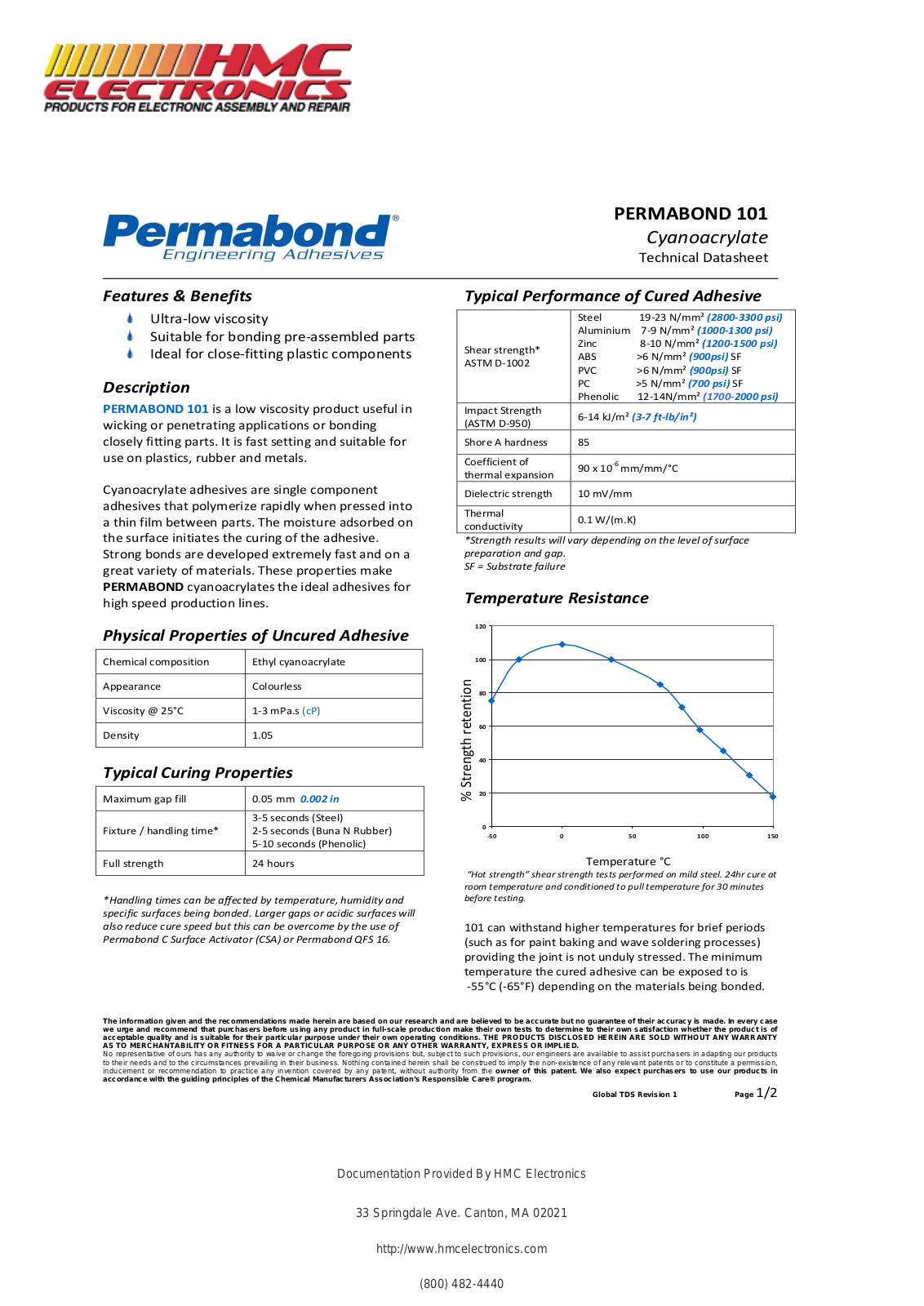 HMC Electronics 101-1 User Manual