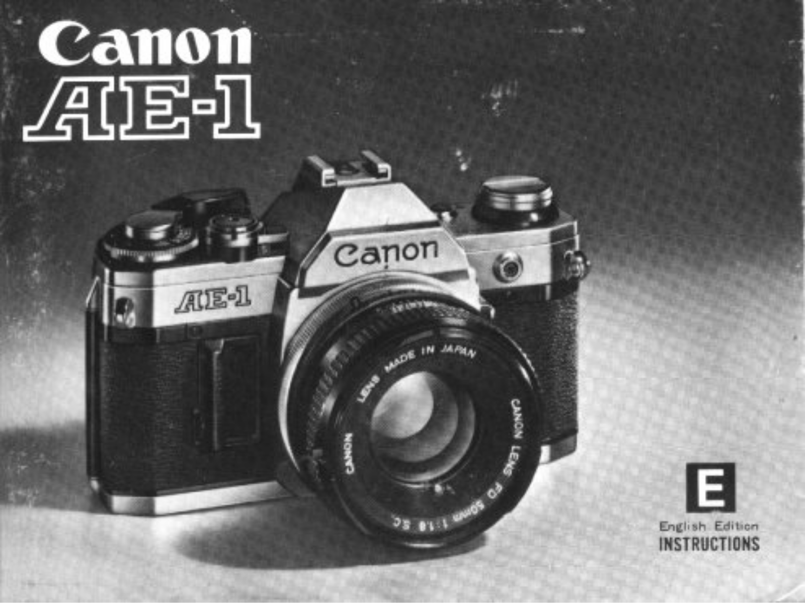 Canon AE-1 Operating Instructions