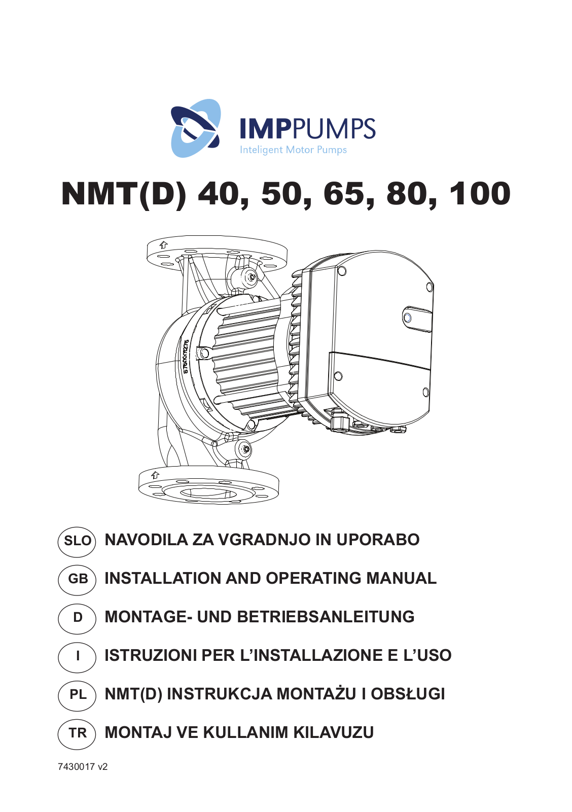 IMP Pumps NMTD40-100 User Manual