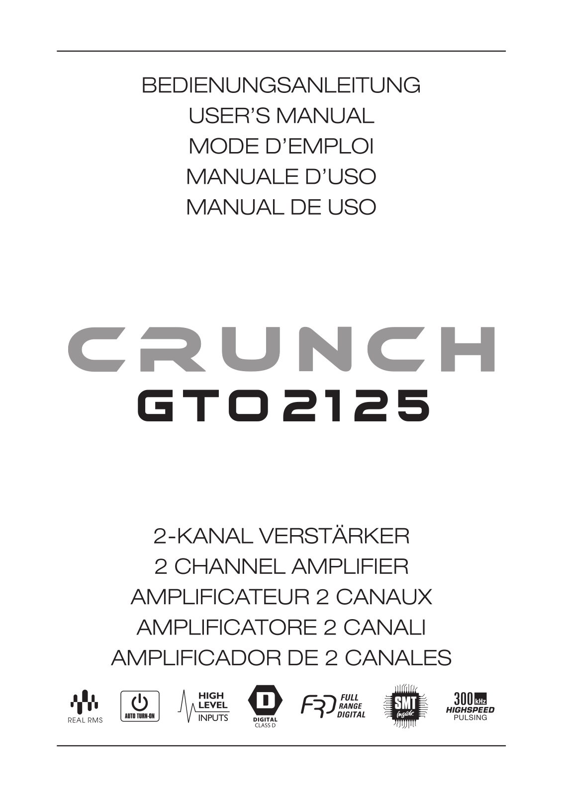 Crunch GTO2125 Service Manual