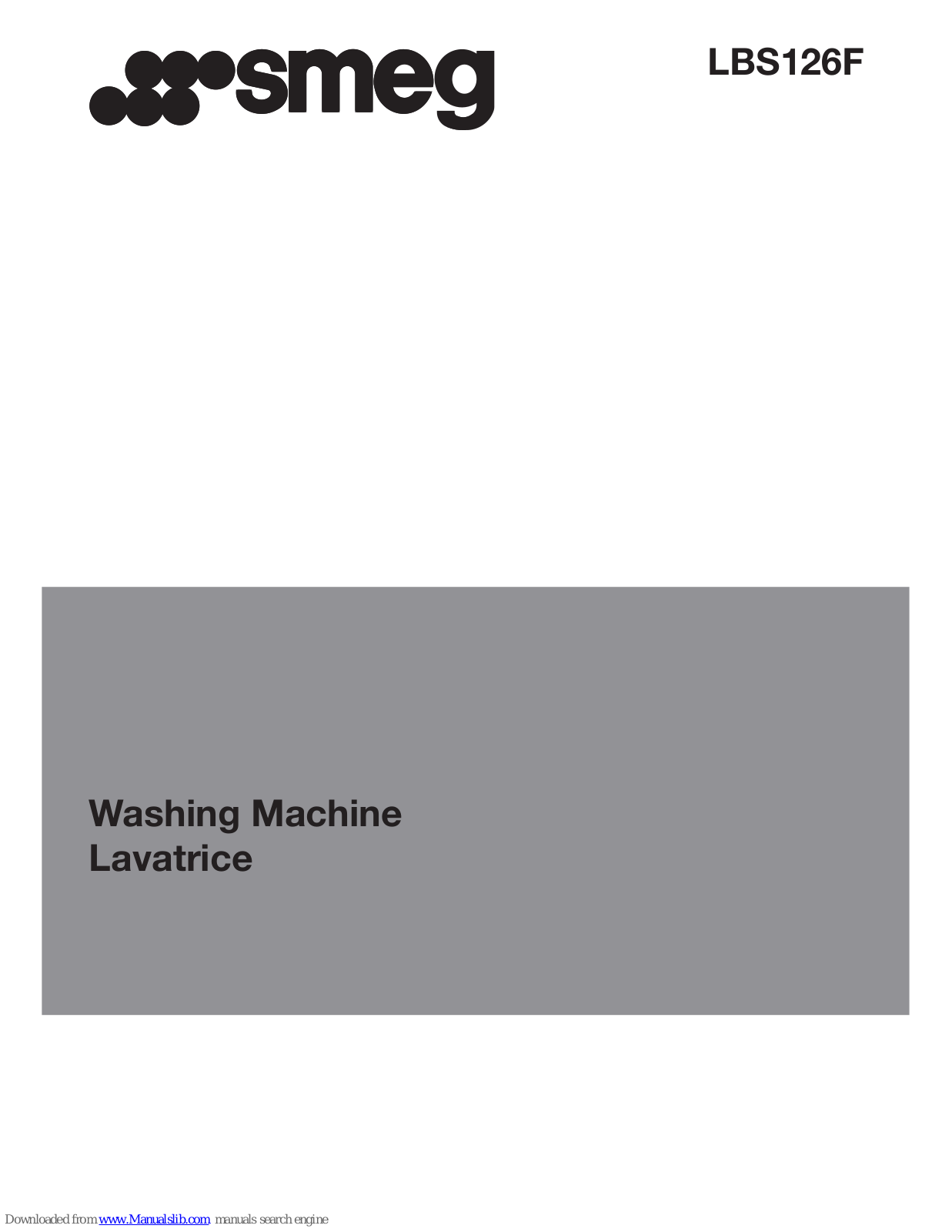 Smeg LAVATRICE LBS126F User Manual