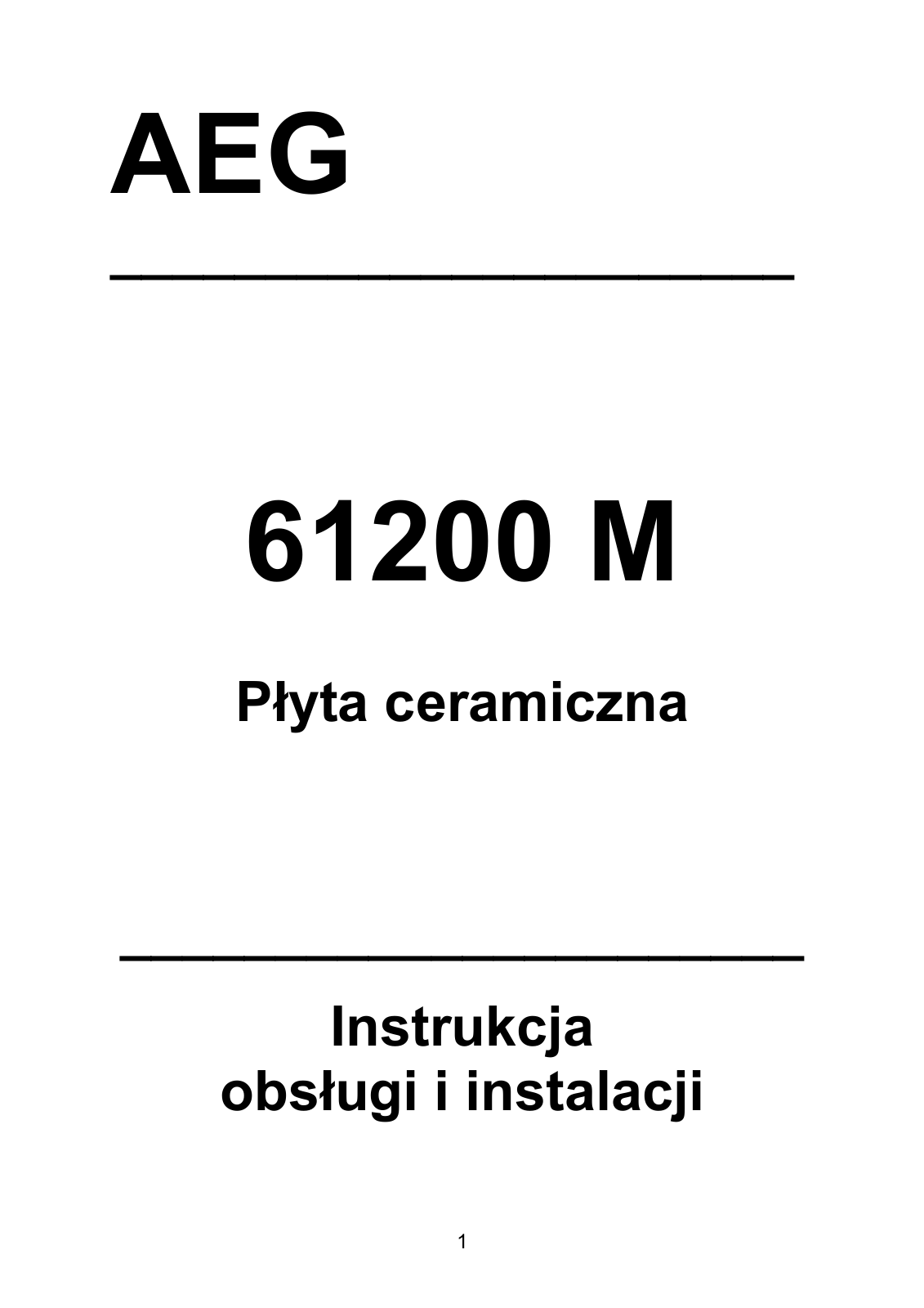 AEG 61200M-MN User Manual