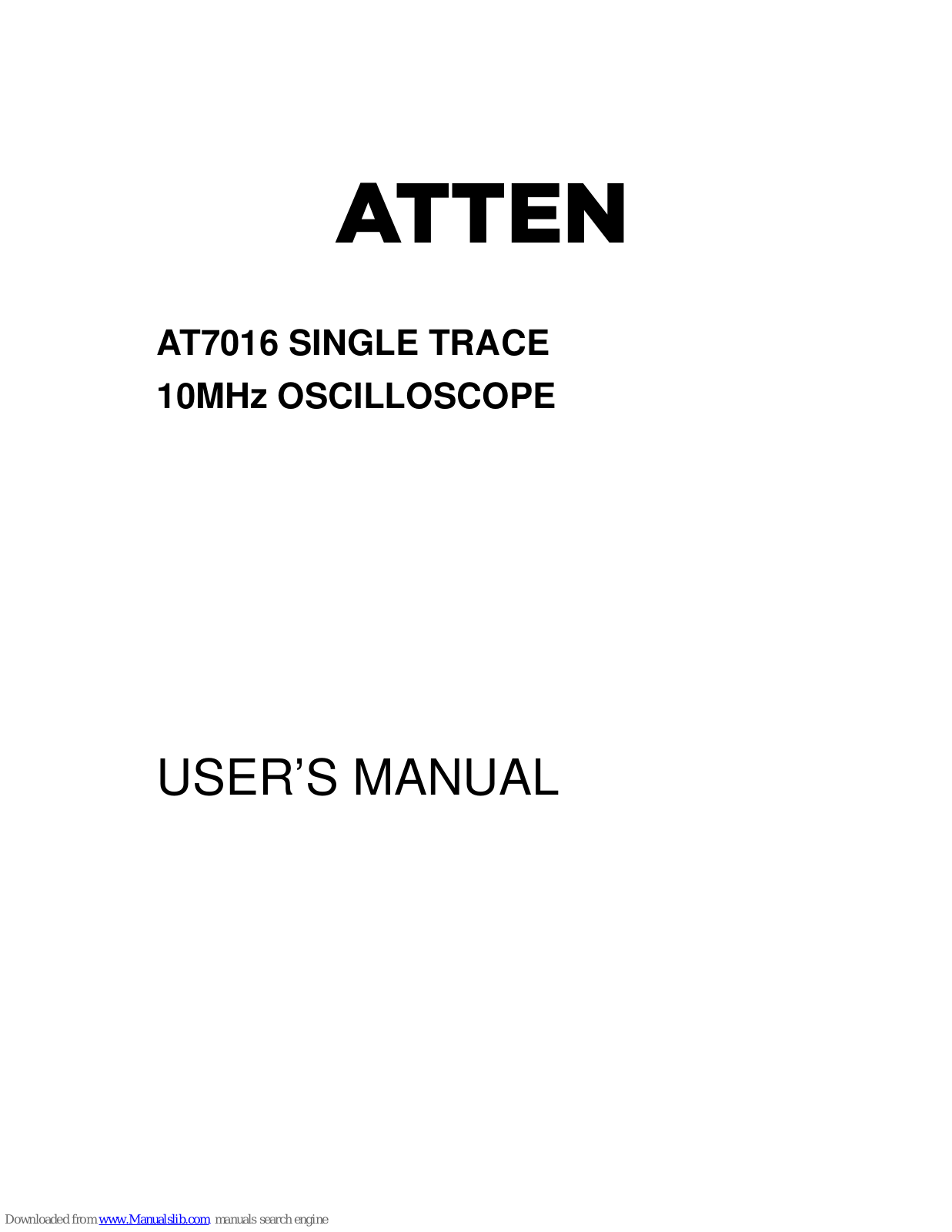 Atten AT7016 User Manual