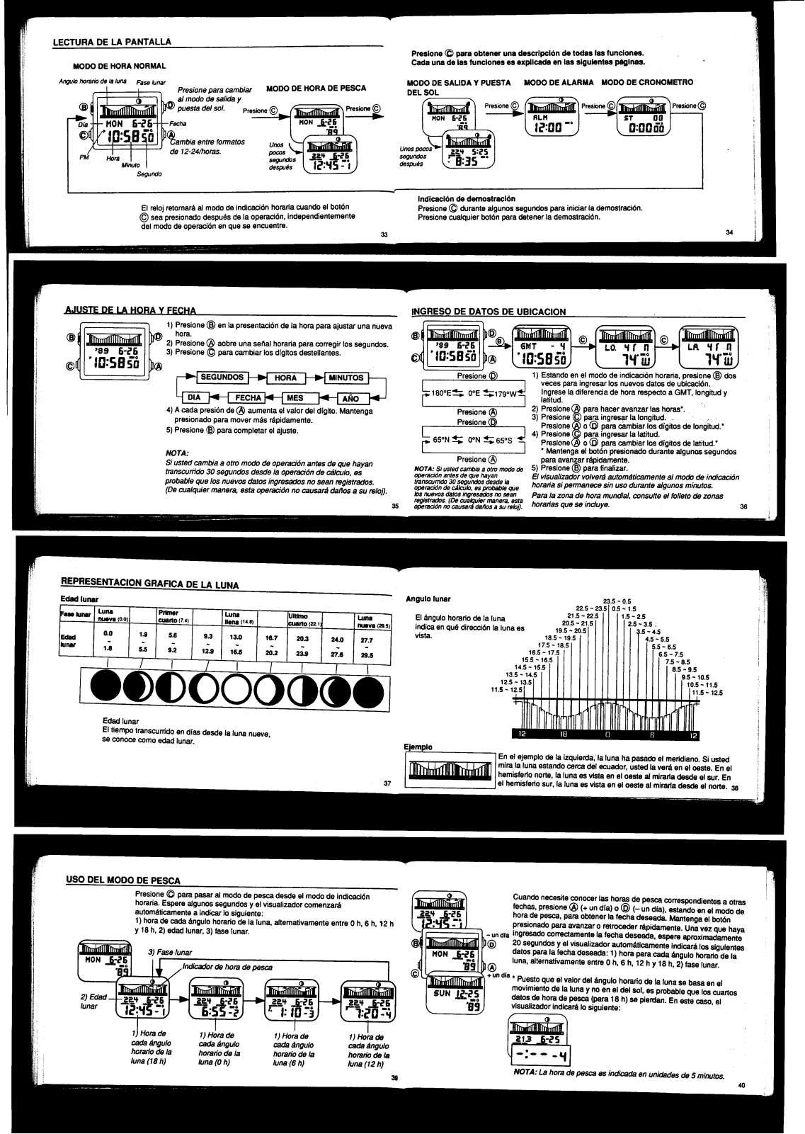 Casio QW-844 Instructions Manual