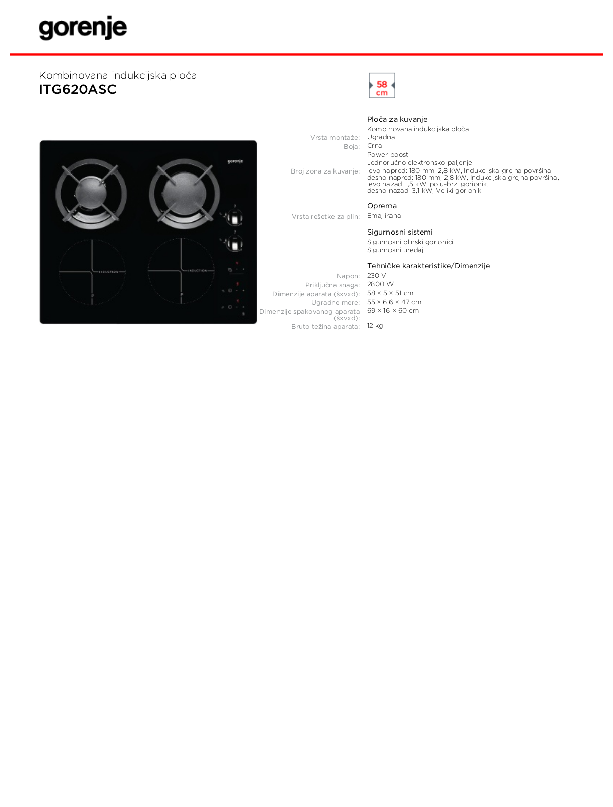 Gorenje ITG620ASC BROCHURE