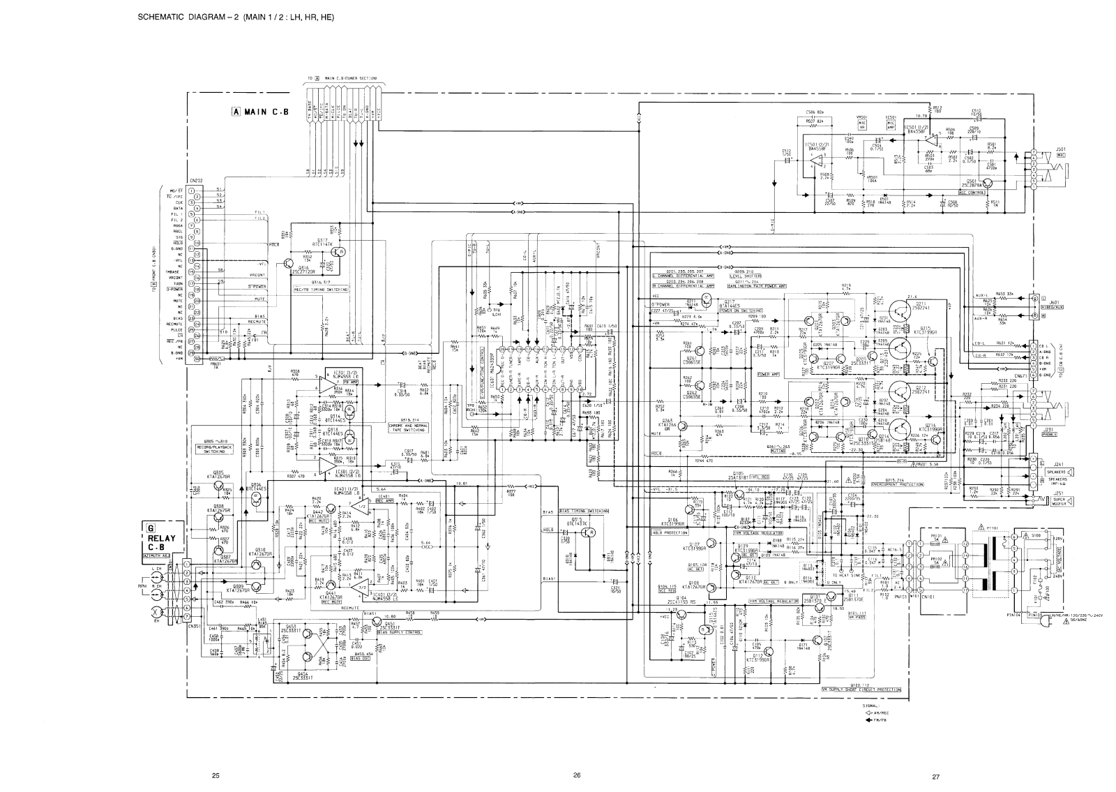 Aiwa XRM-20, XRM-25 Schematic