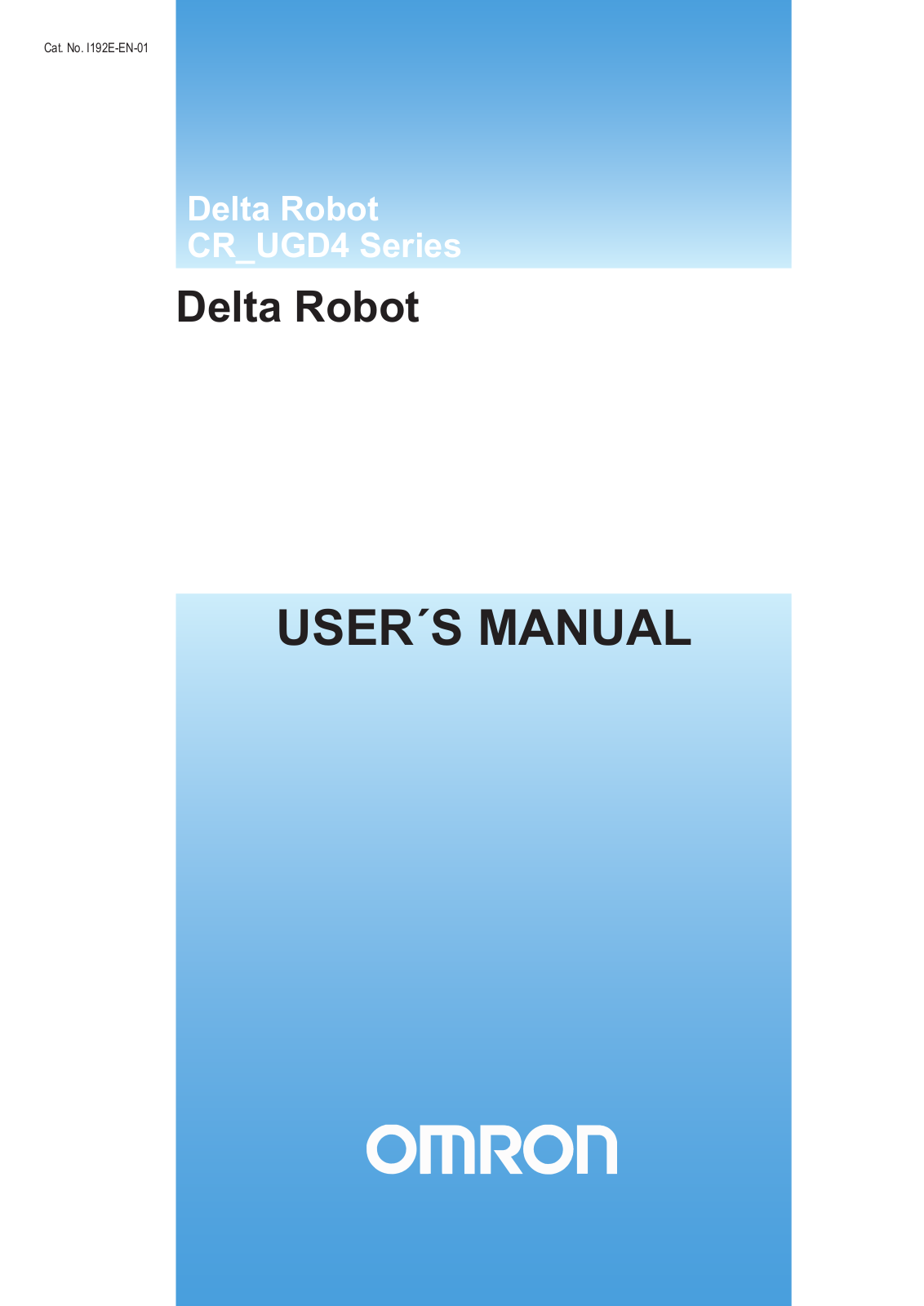 Omron CR_UDG4_NR, CR_UDG4_R User Manual