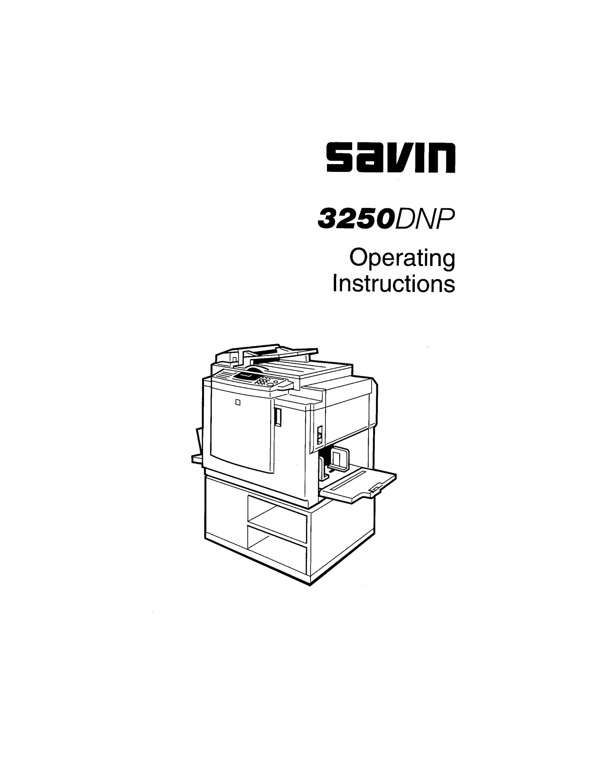 Savin 3250DNP User Manual