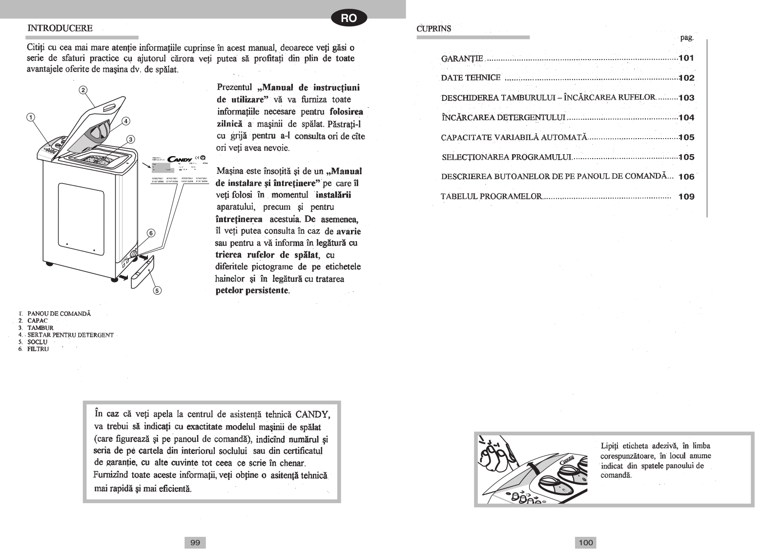 Candy CTS 60 T User Manual