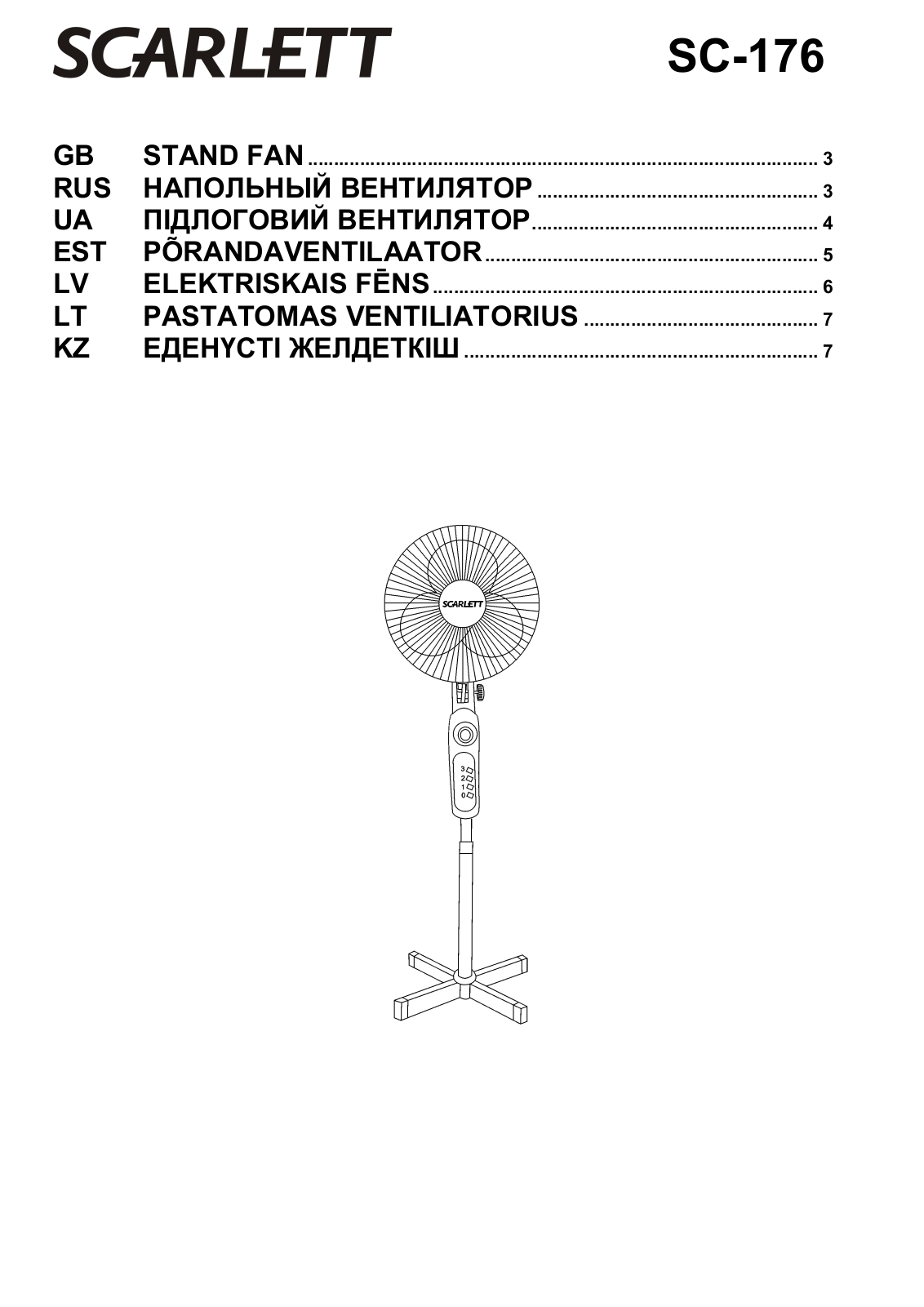 Scarlett SC-176 User manual