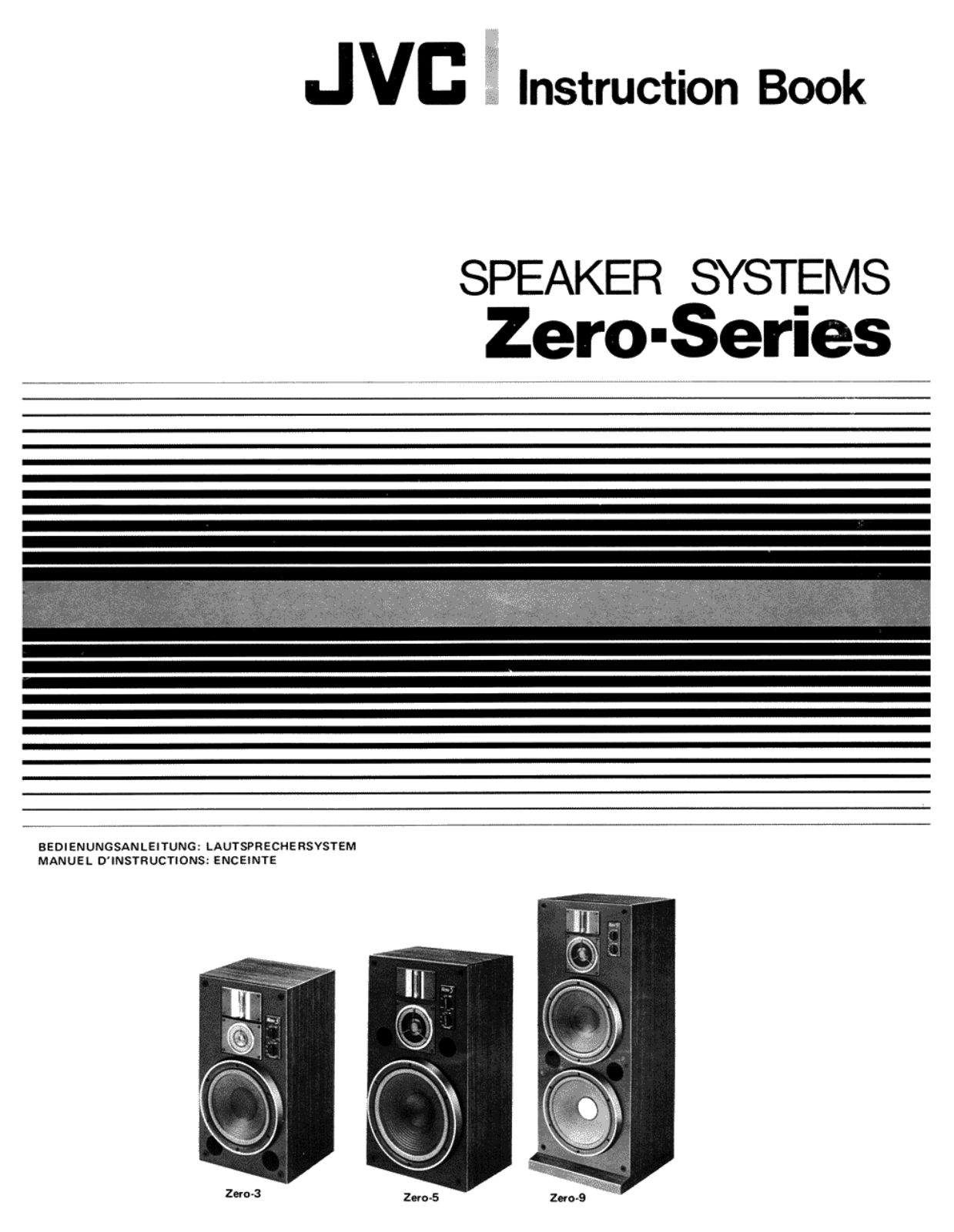 JVC Zero 5, Zero 3, Zero 9 Owners manual