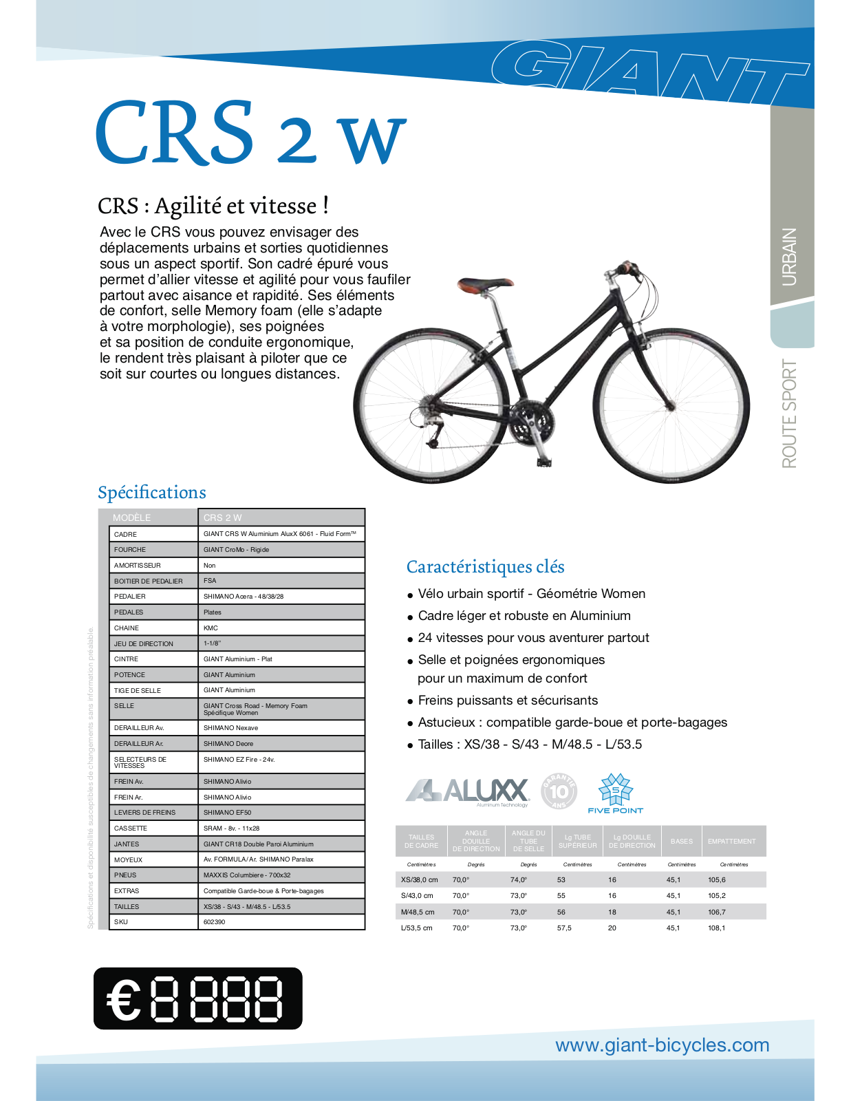 GIANT CRS 2 W User Manual