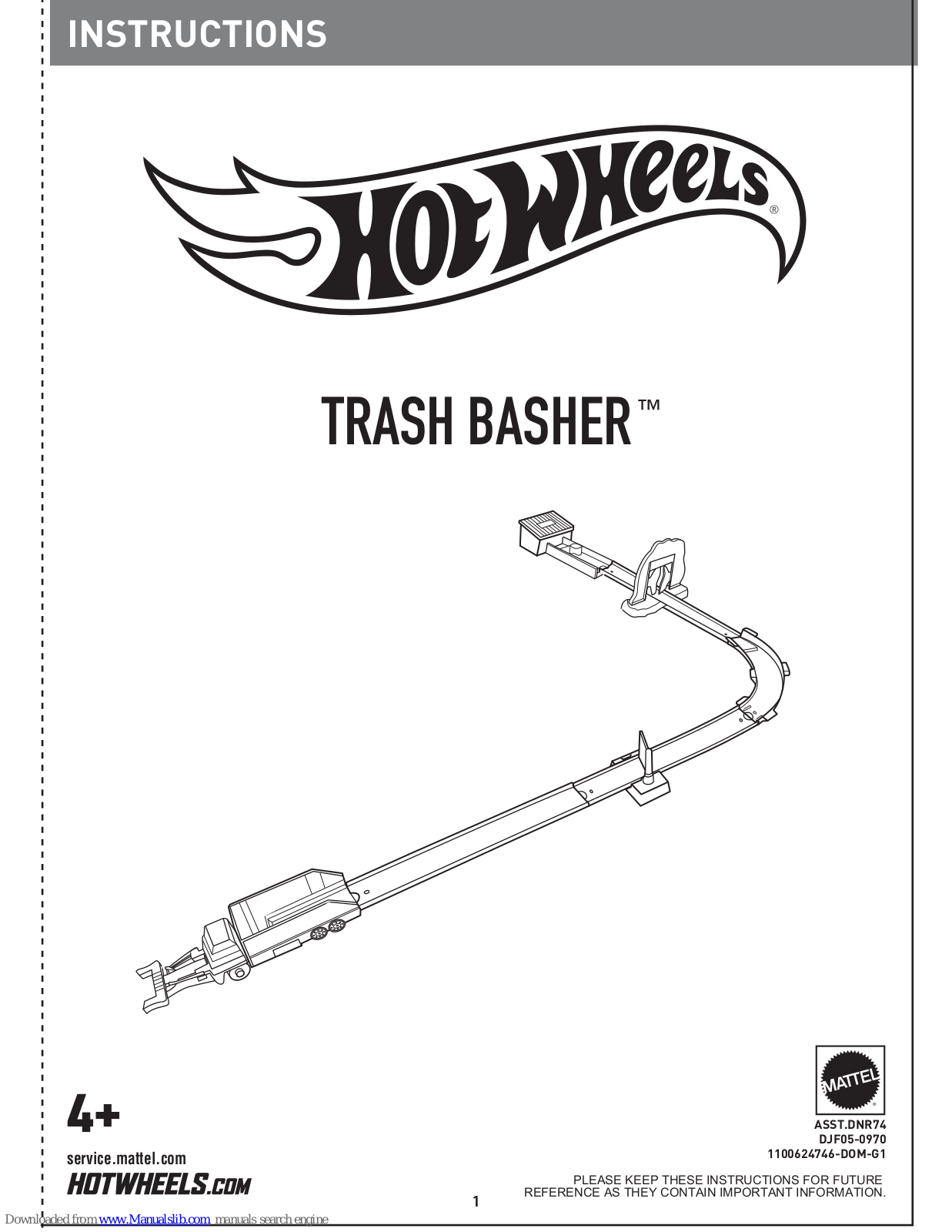 Hot Wheels TRASH BASHER Instructions Manual - ManualMachine.com