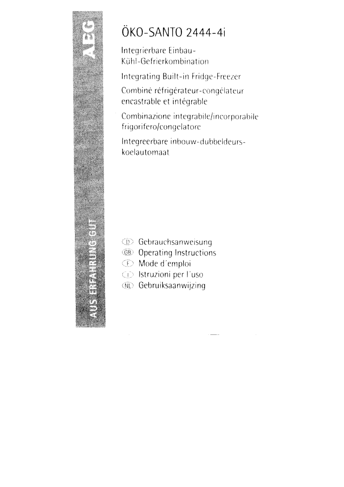 Aeg SANTO 2444-4I User manual