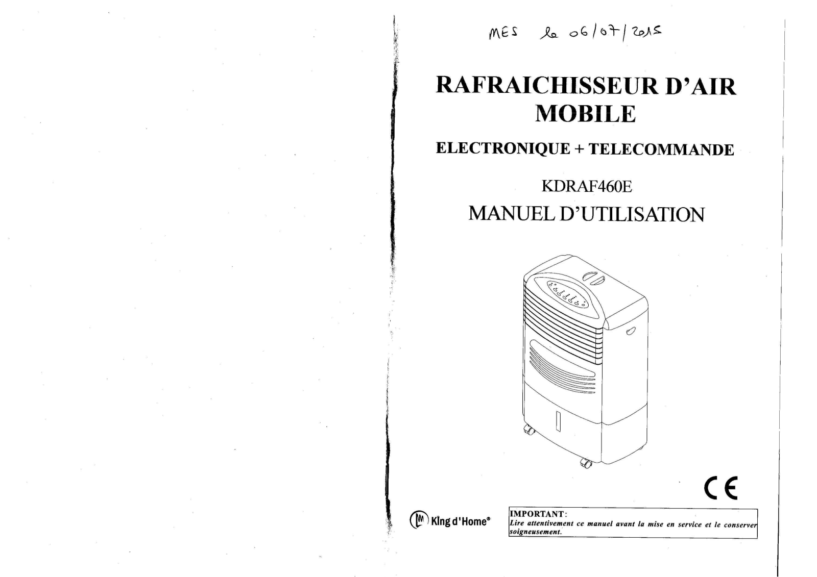 KING D'HOME RAF460E User Manual