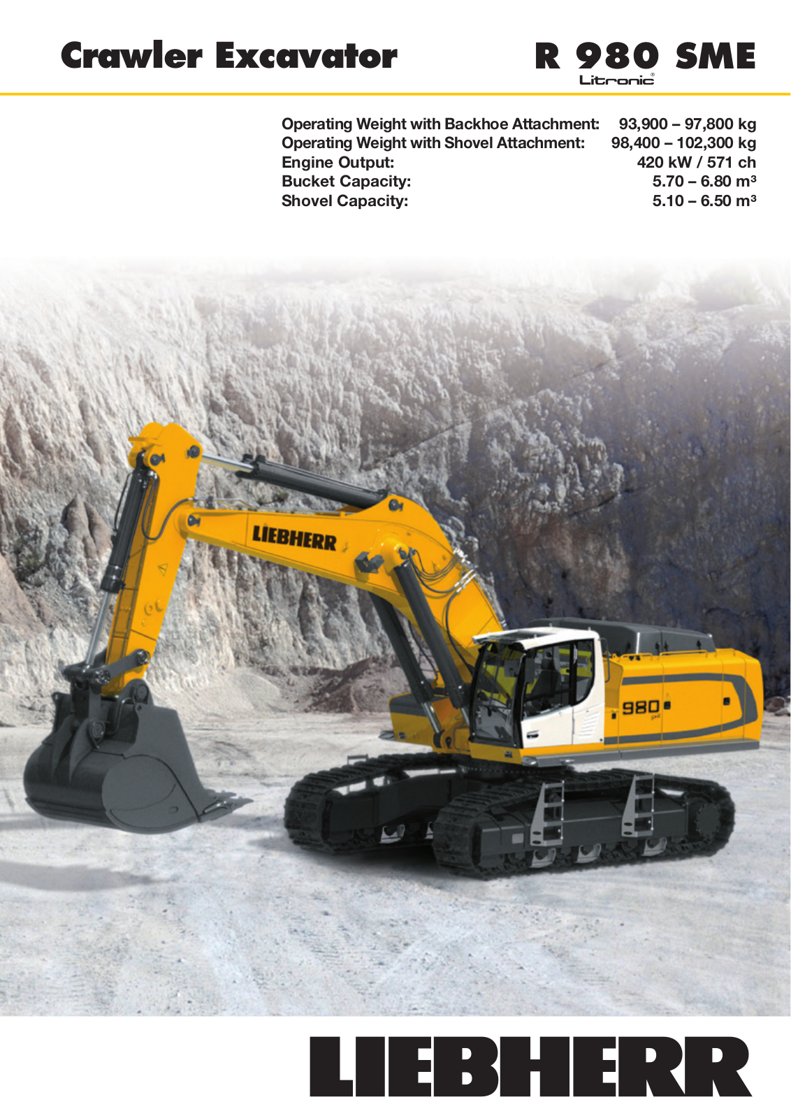 Liebherr R 980 SME User Manual