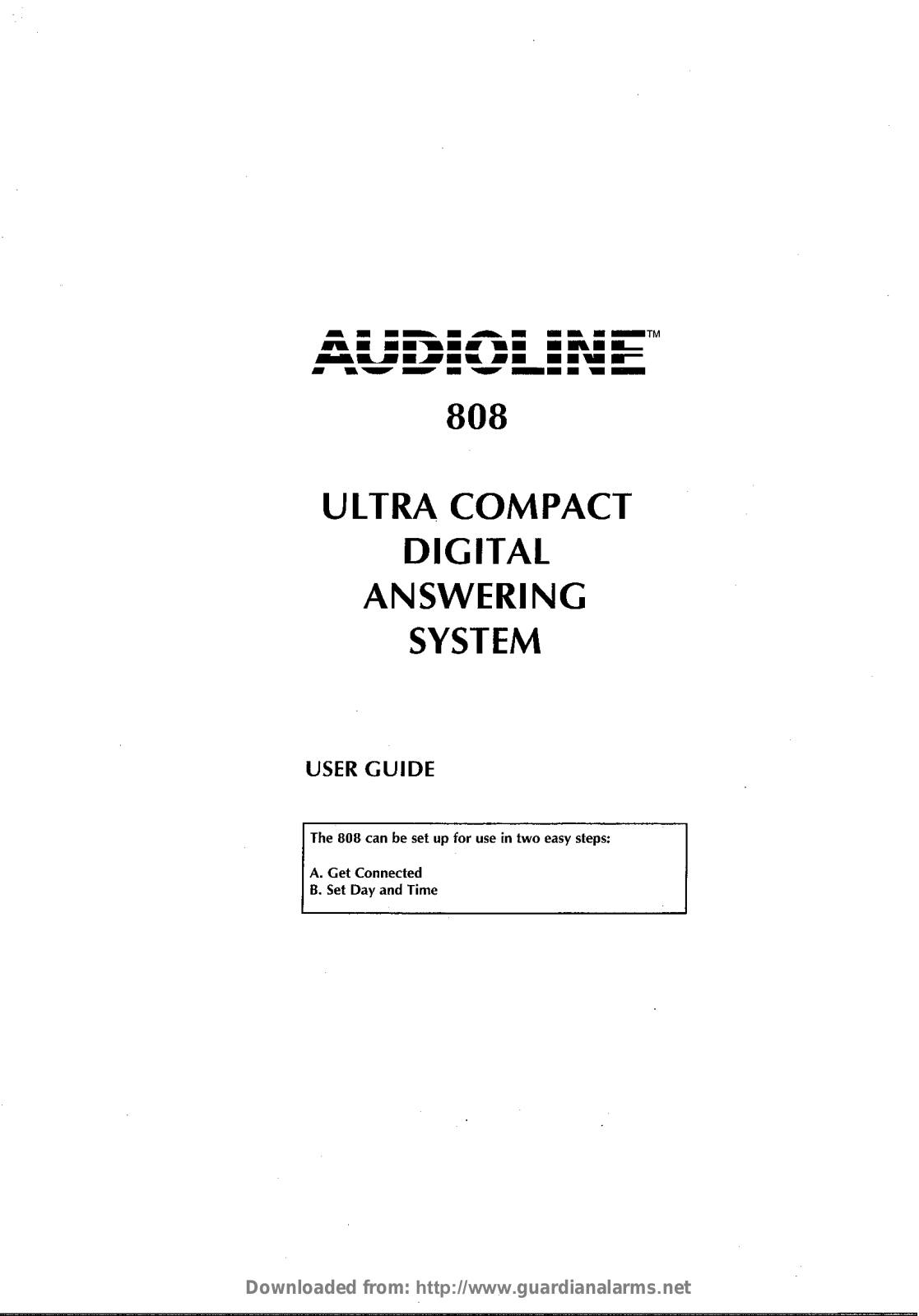 Audioline 808 User Manual