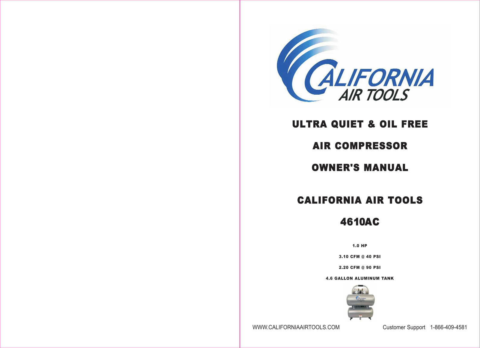 California Air Tools CAT-4610AC User Manual