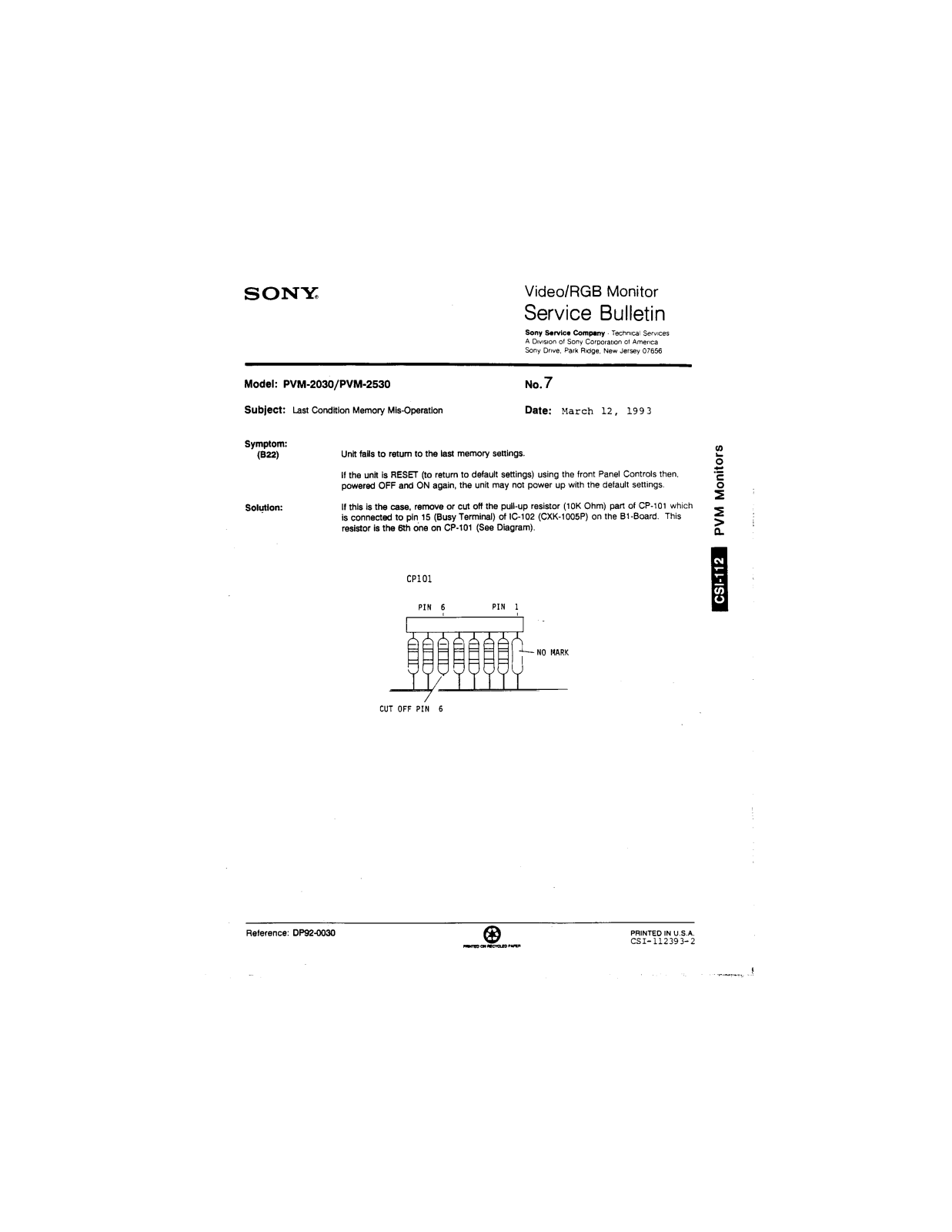 Sony PVM 2030, PVM 2530 Service Manual