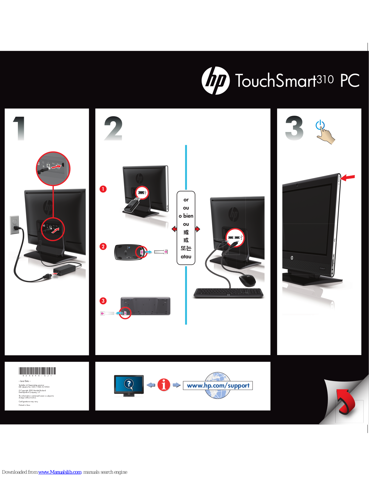 HP TouchSmart 310-1000, TouchSmart 310-1100, TouchSmart 310-1200, TouchSmart 310 Configurations