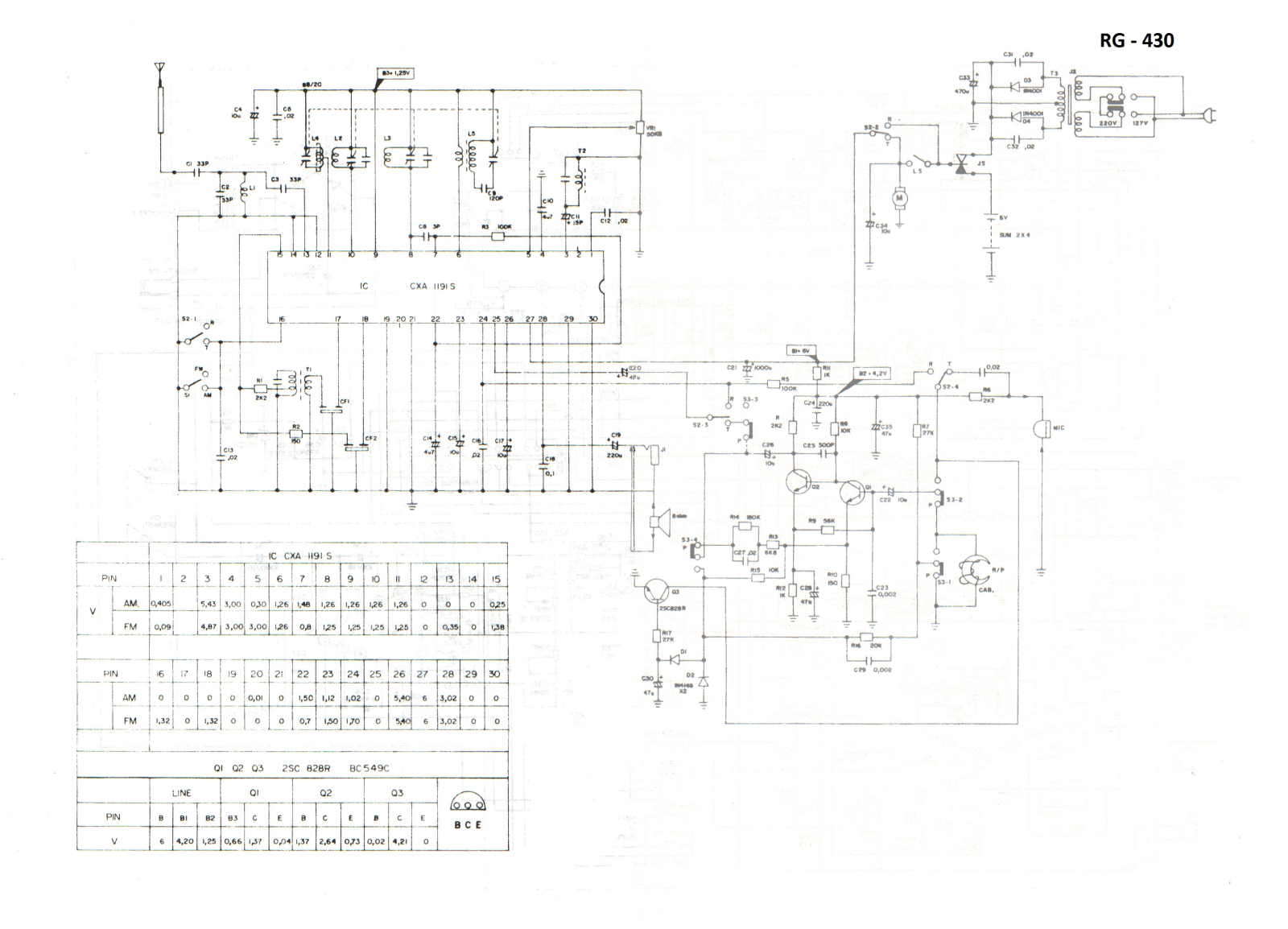 FRAHM RG-430 Schematic