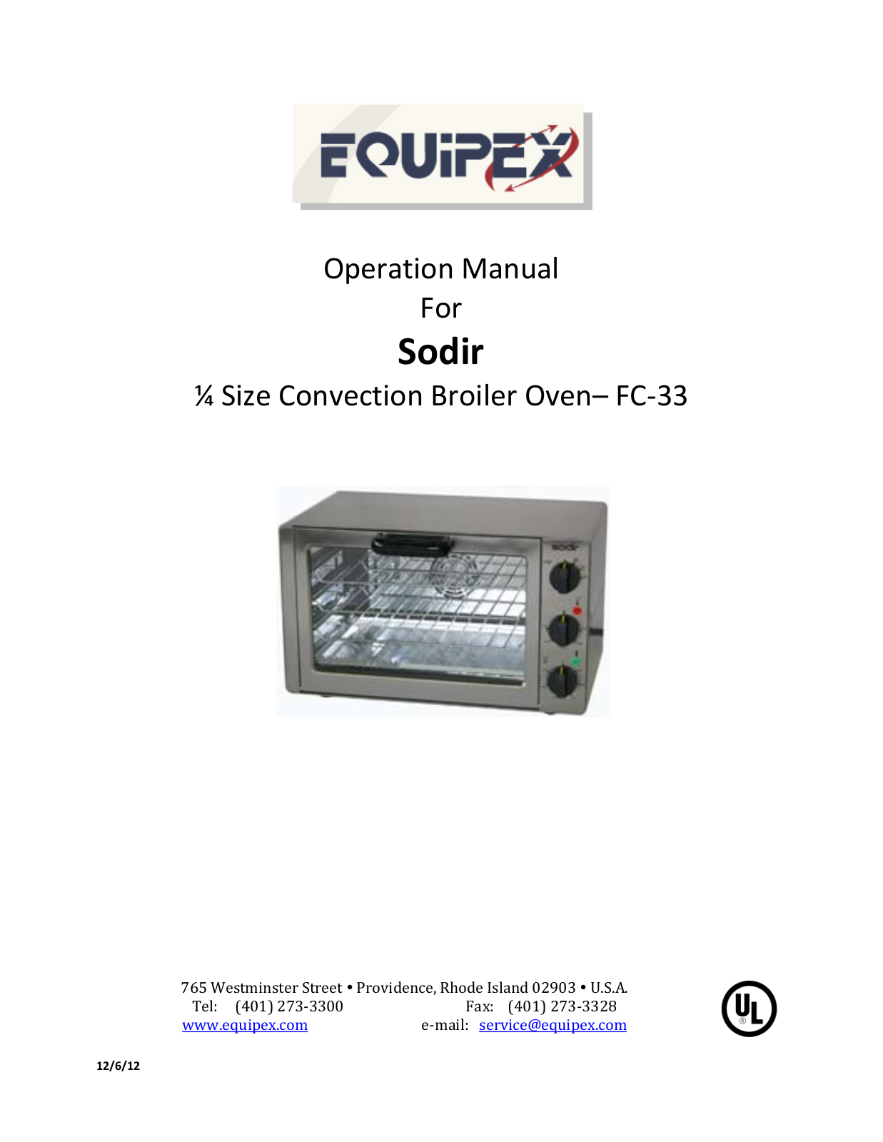 Equipex FC-33 Installation  Manual