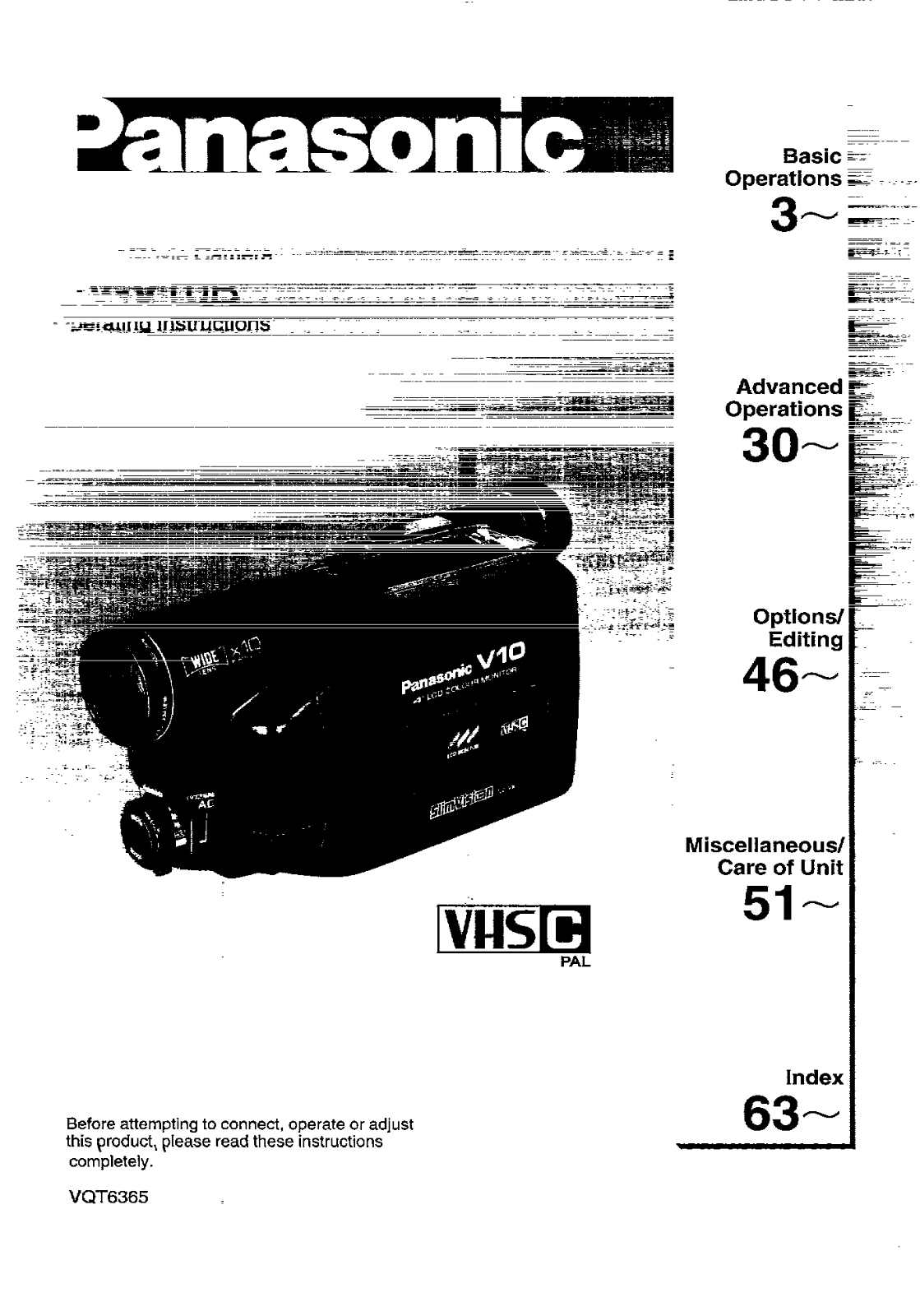 Panasonic NV-V10B User Manual