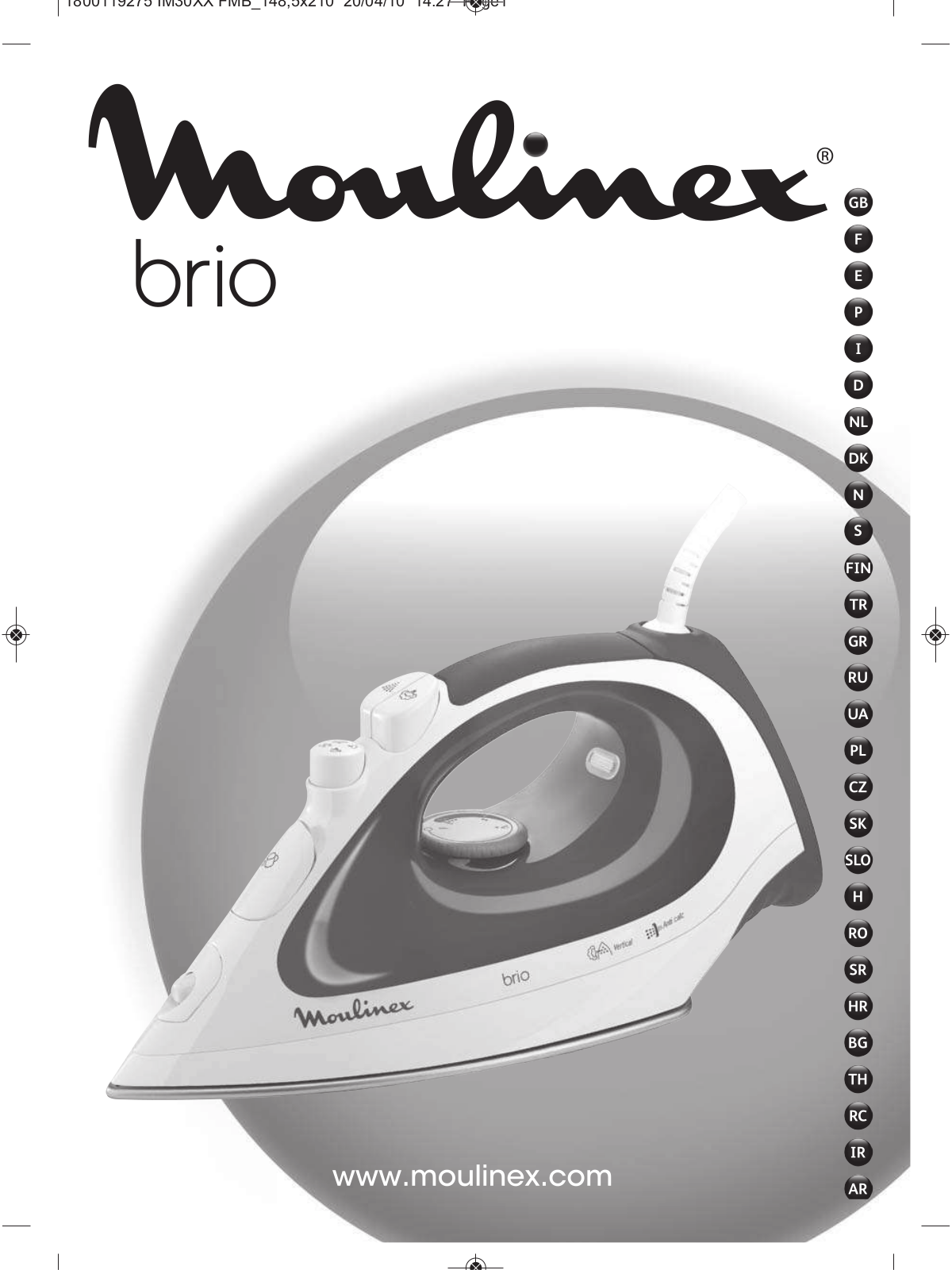 Moulinex IM3070 User manual