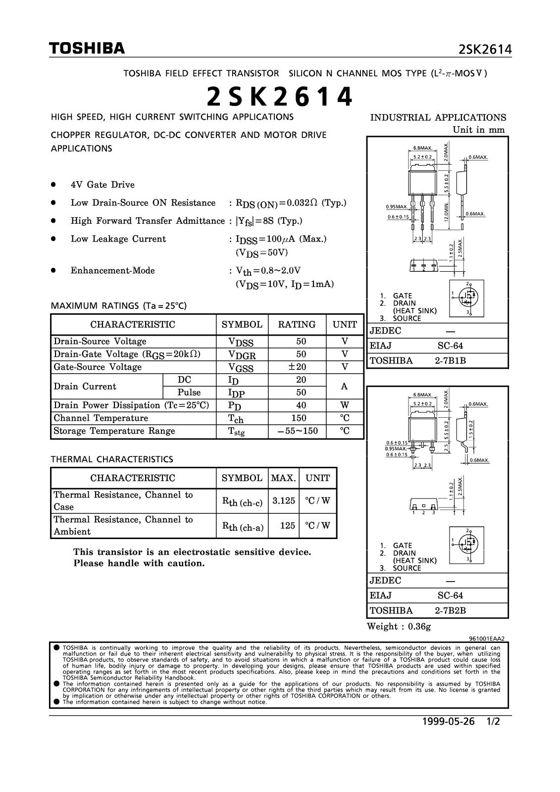 TOSHIBA 25K2614 Service manual