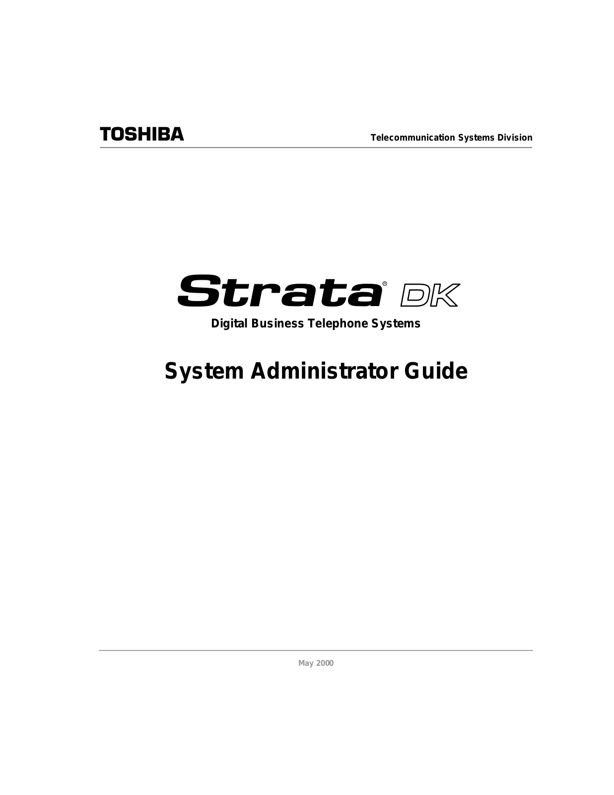 Toshiba DKA-AG-SYSTEMVD User Manual