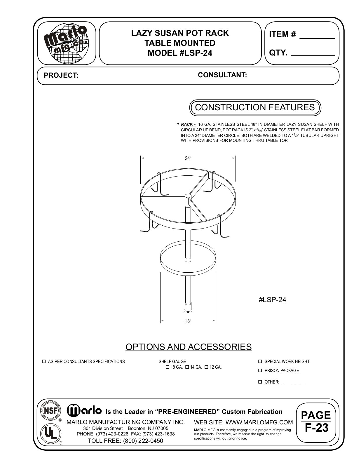 Marlo LSP-24 User Manual