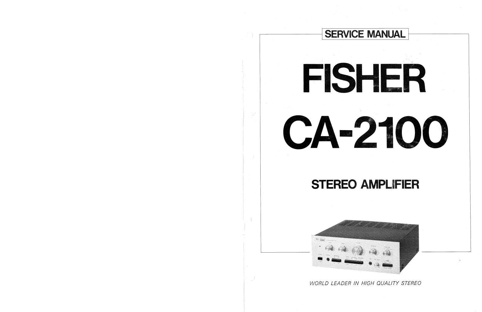 Fisher CA-2100 Service manual