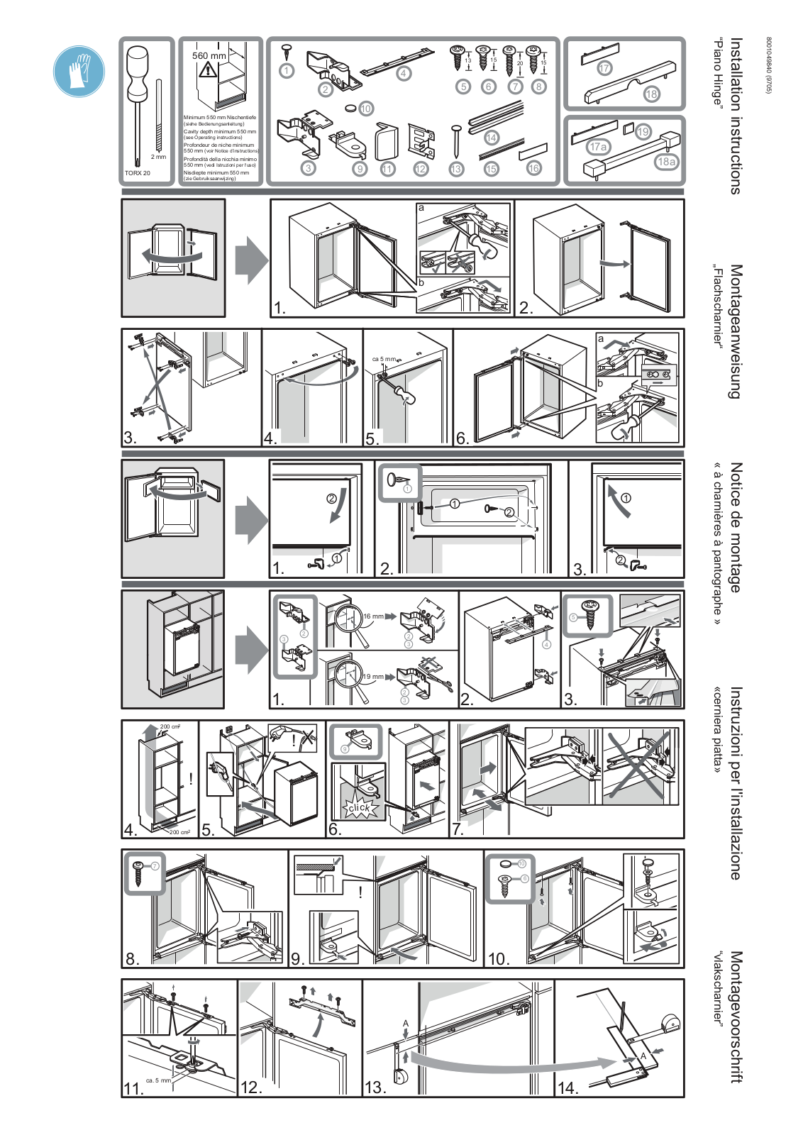 SIEMENS KI20LV52 Assembly instructions