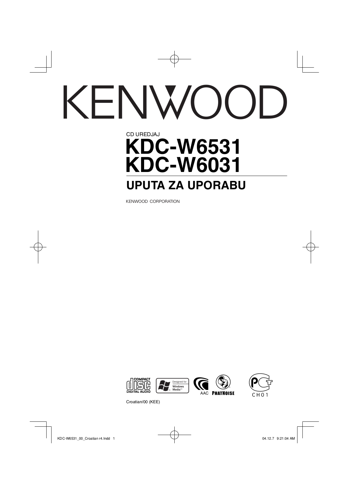 Kenwood KDC-W6531, KDC-W6031 User Manual