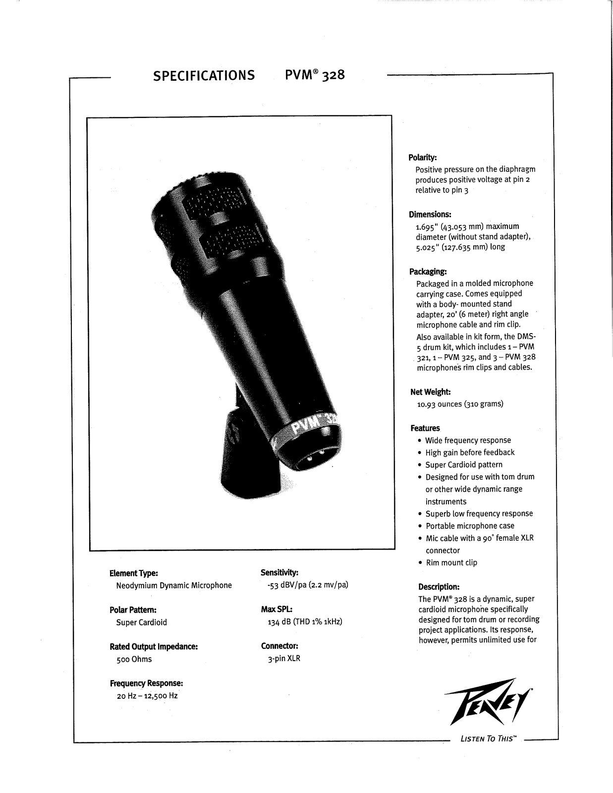 Peavey PVM 328 operation manual