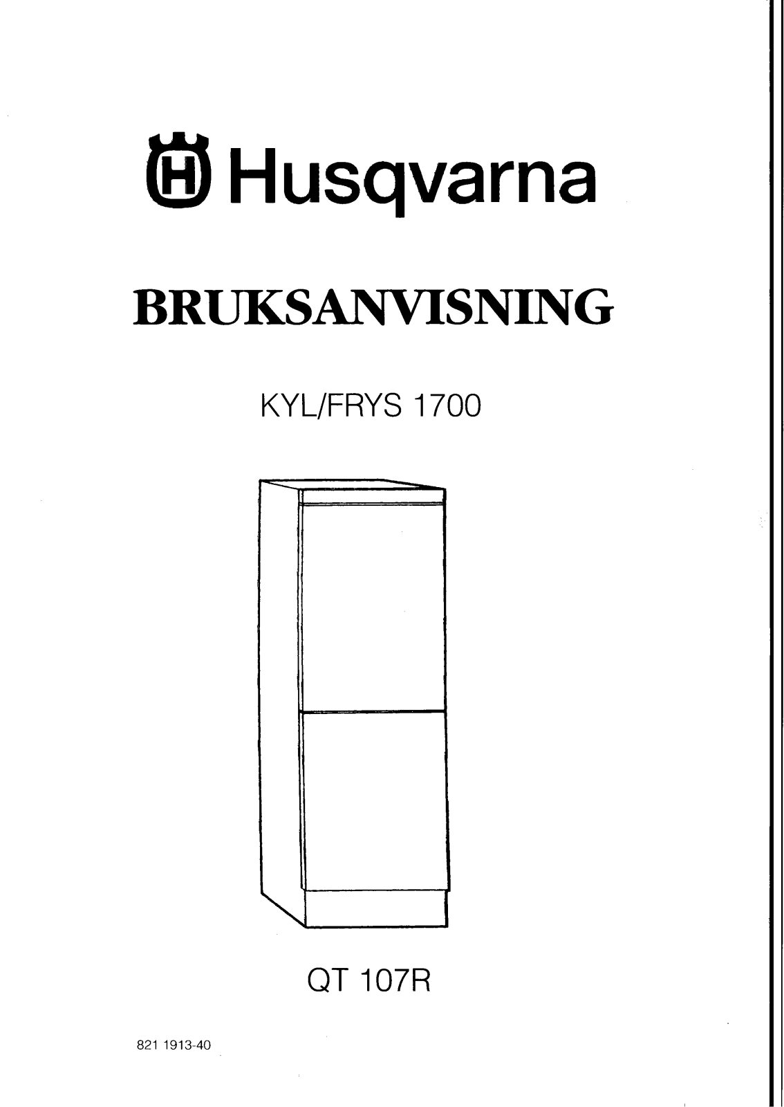 Husqvarna QT107R User Manual