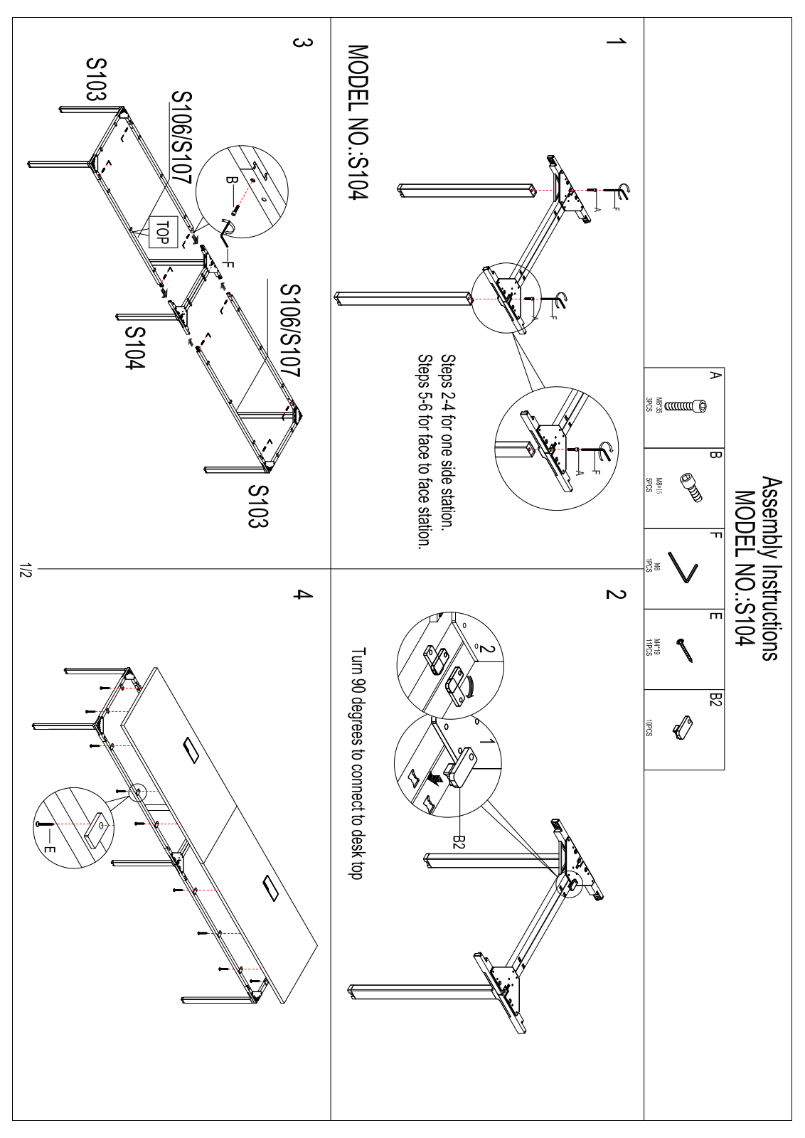 Boss S209, S104 Assembly Guide