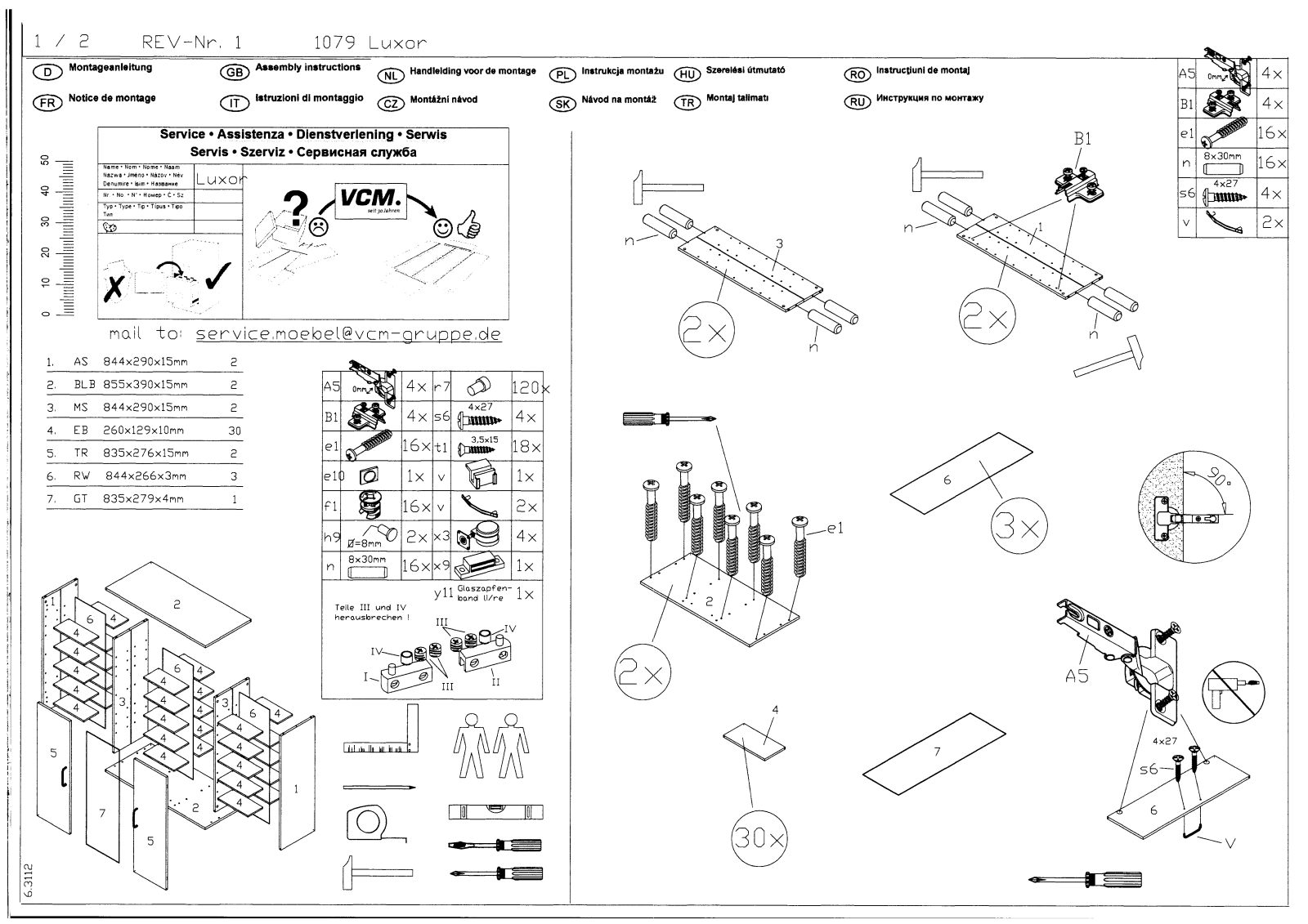 VCM Luxor Instructions - ManualMachine.com