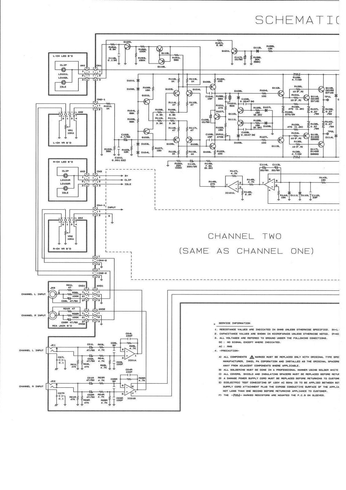 Samson SERVO550 Schematic