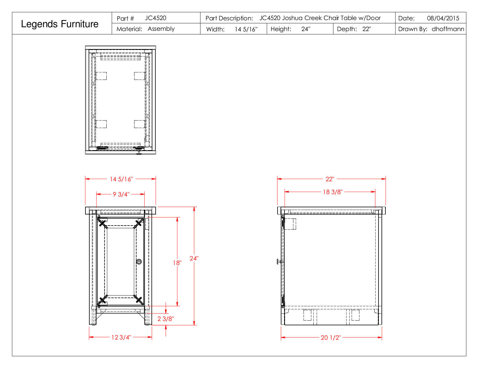 Legends Furniture JC4520 Specs