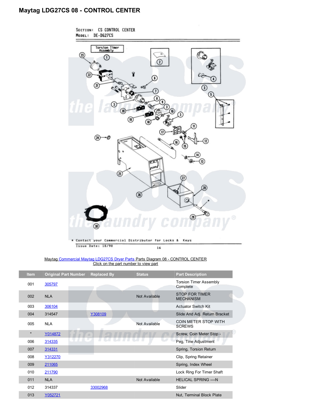 Maytag LDG27CS Parts Diagram