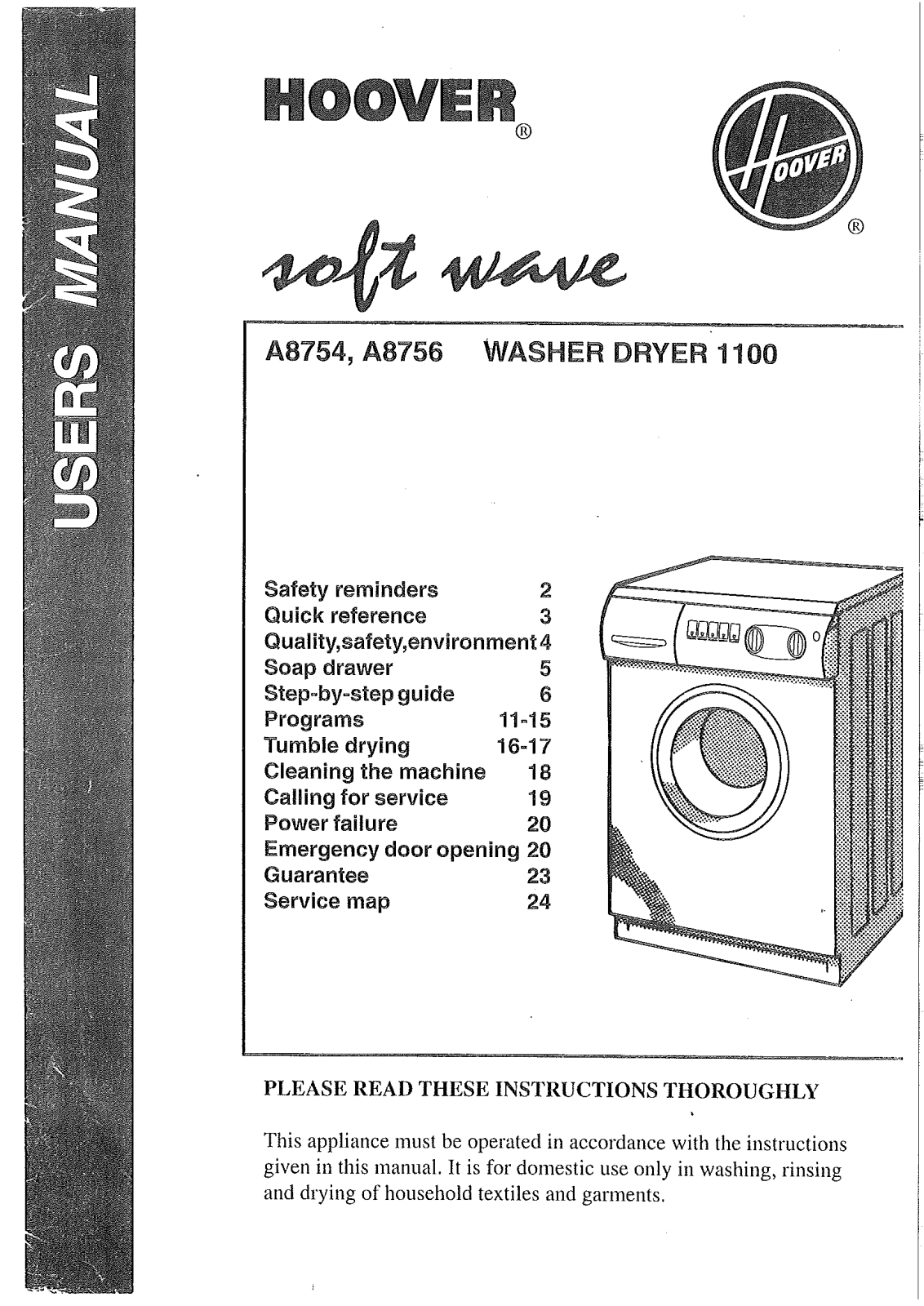 Hoover A5756, A8756, A8754 User Manual