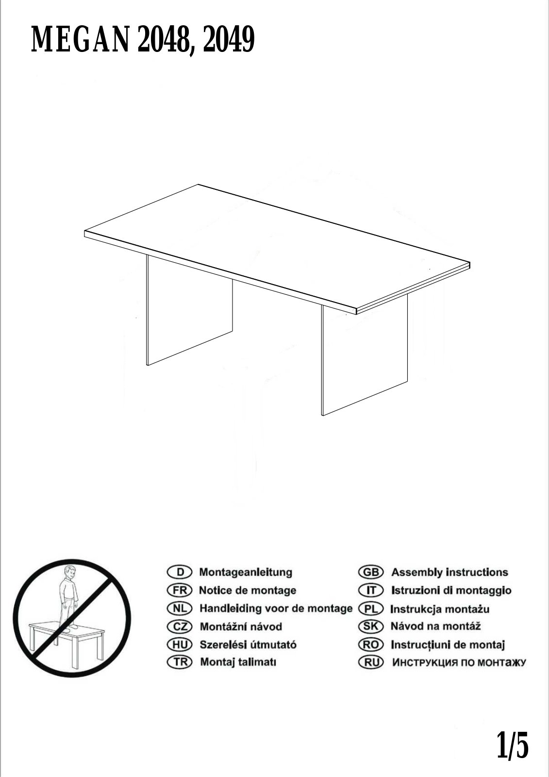 Home affaire Megan Assembly instructions